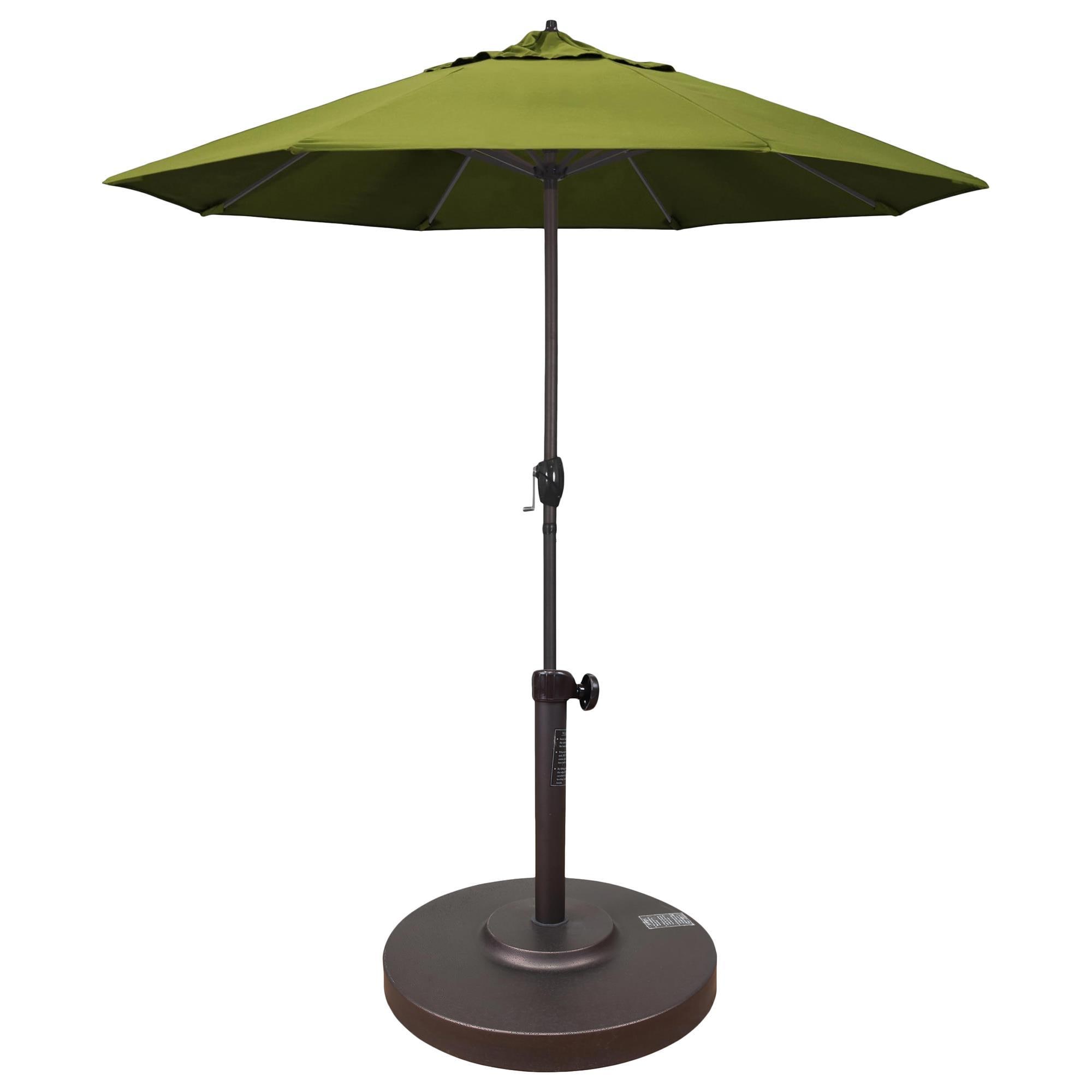 California Umbrella Casa 9' Kiwi Market Umbrella with Bronze Base