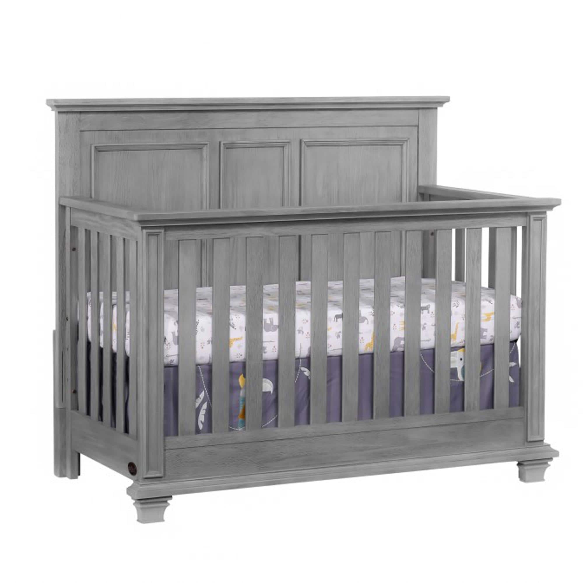 Oxford Baby 4- In- 1 Convertible Crib in Gray