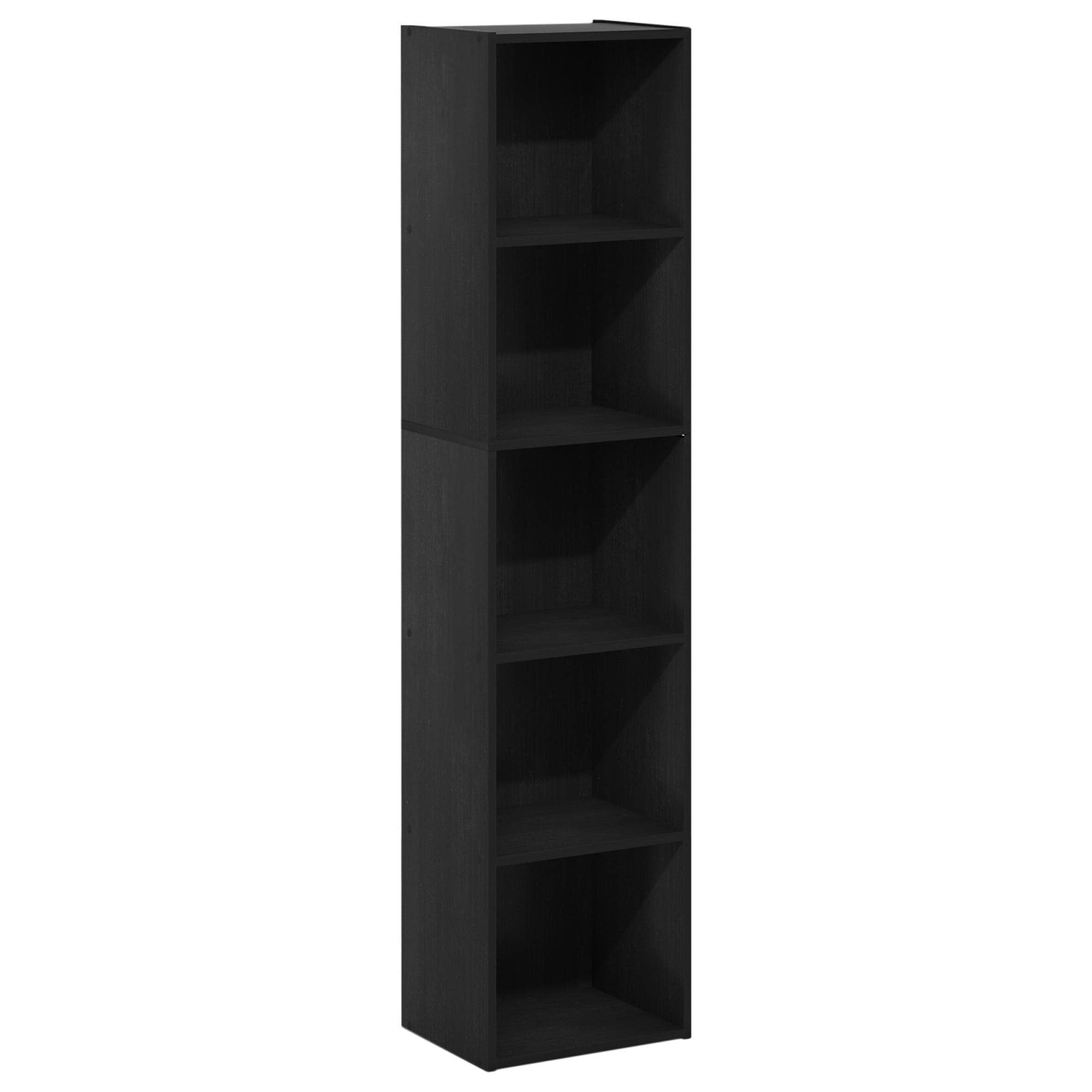 HOMLUX 5-Tier Cube Open Shelf Storage Organizer Bookcase in Blackwood