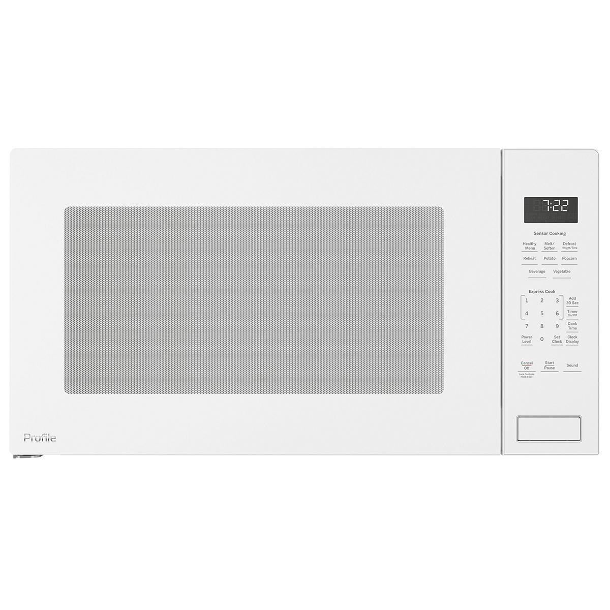GE Profile 2.2 Cu. Ft. BuiltIn Sensor Microwave Oven in White