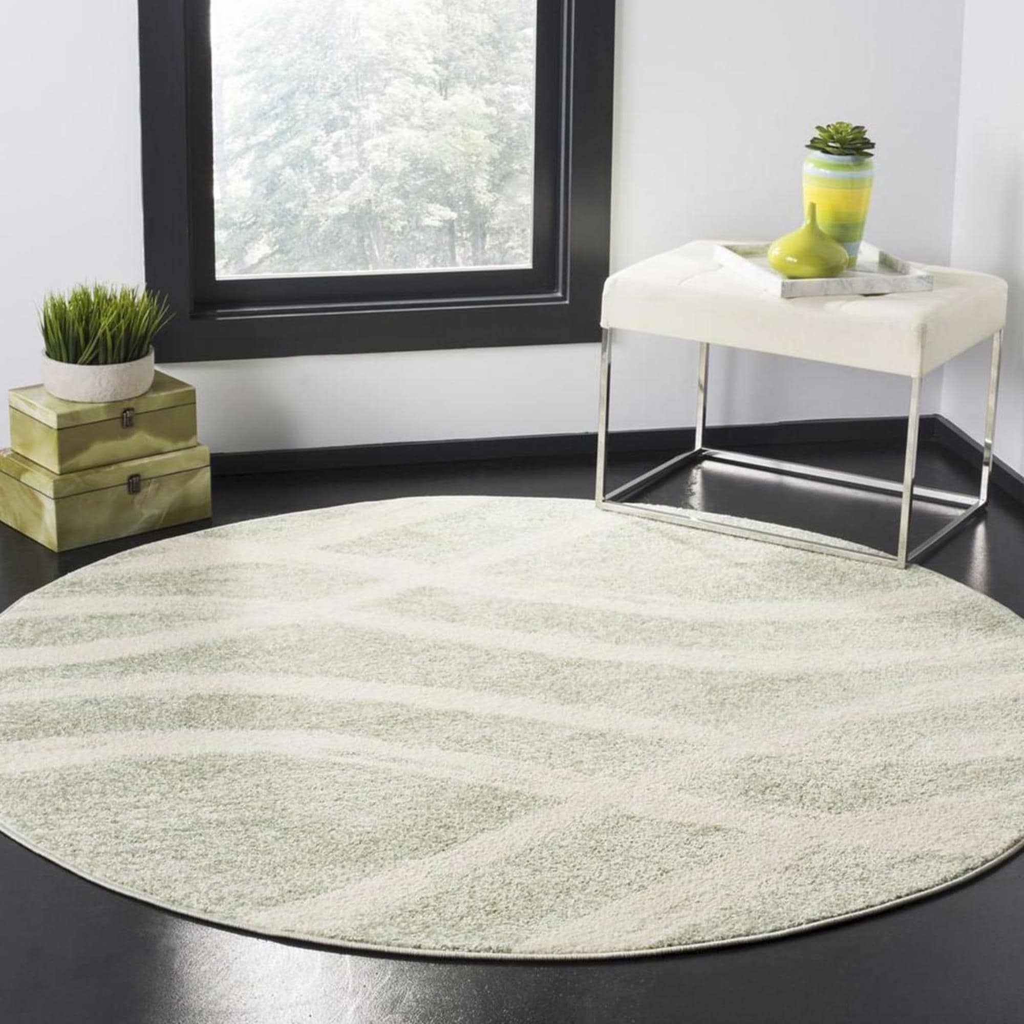 Safavieh Adirondack ADR125X 6' Round Sage and Cream Area Rug