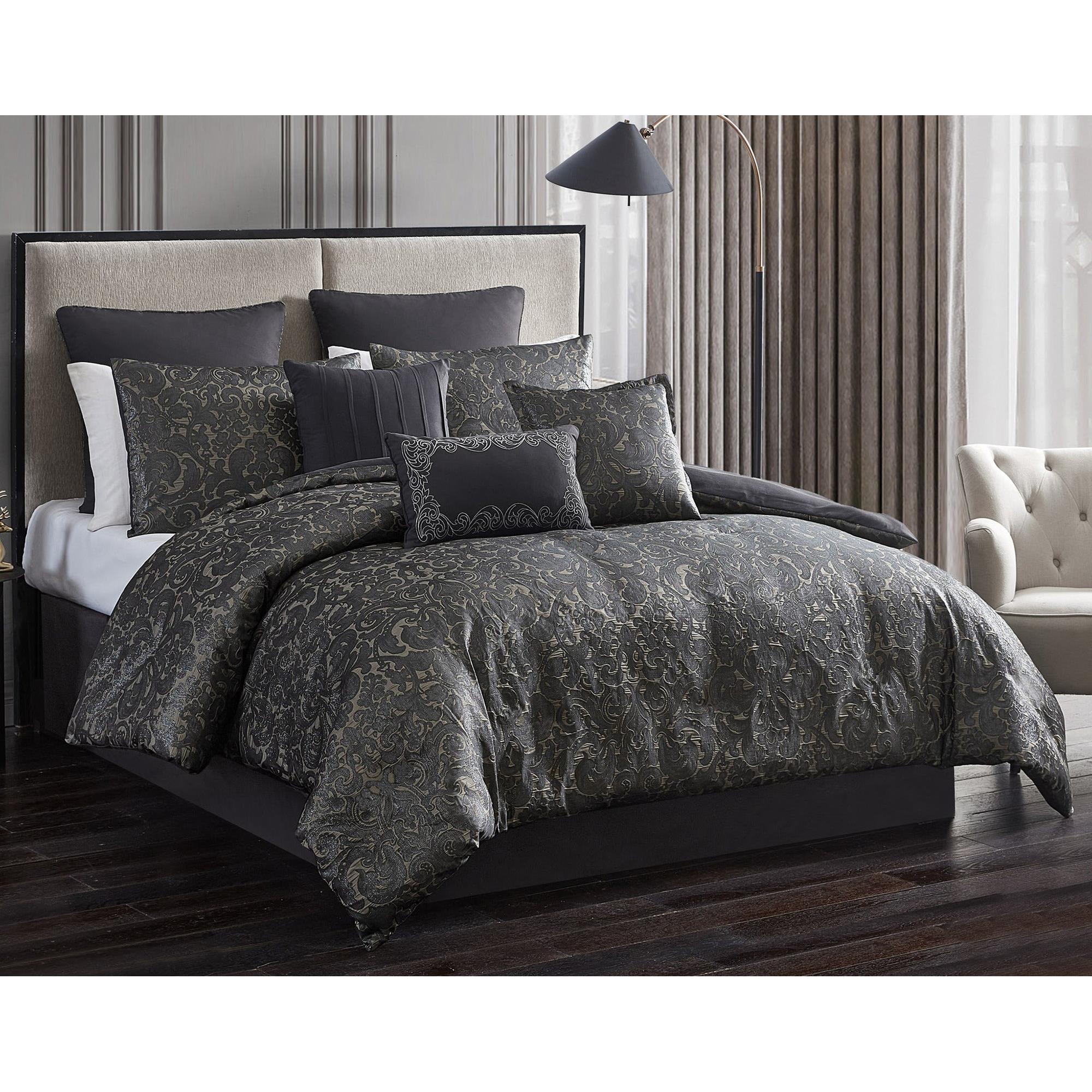 Hallmart Collectibles Dexton 10Piece King Comforter Set in Tan and