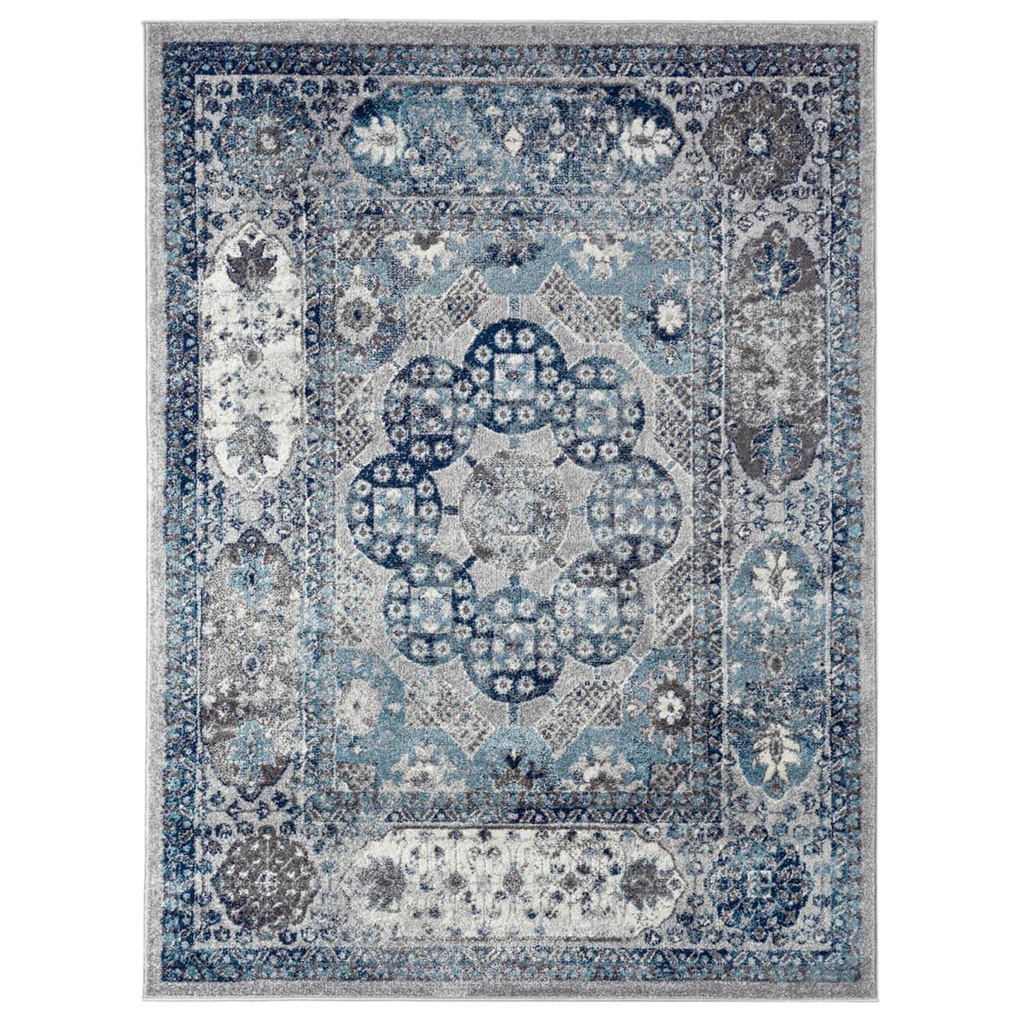 Amer Rugs Alexandria 2' x 3' Gray and Sea Blue Area Rug NFM