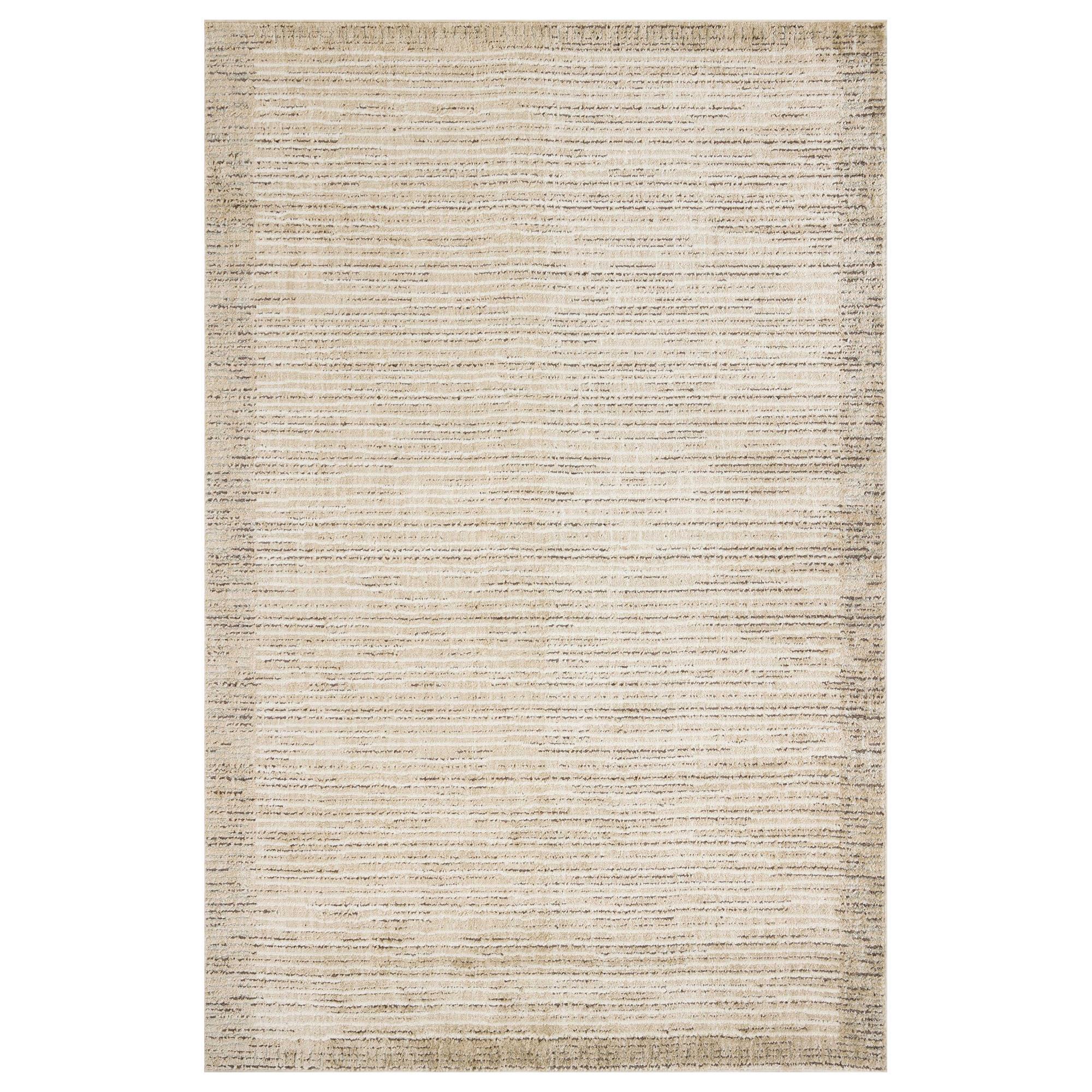 Jeremiah Brent x Loloi Bleecker Sand and Charcoal 4' x 6' Area Rug