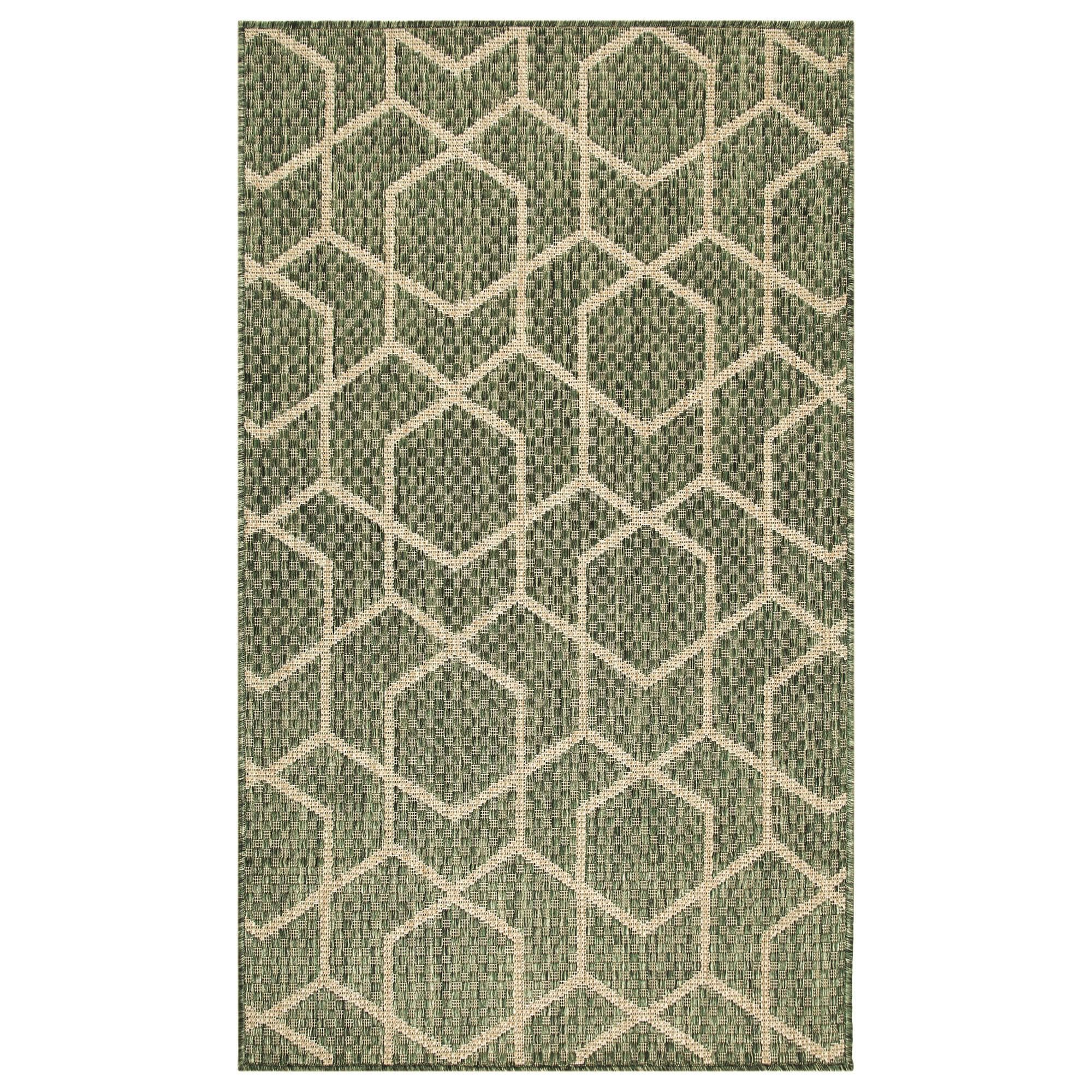Nourison Horizon HOZ01 Black 5' x 7' Indoor/Outdoor Area Rug