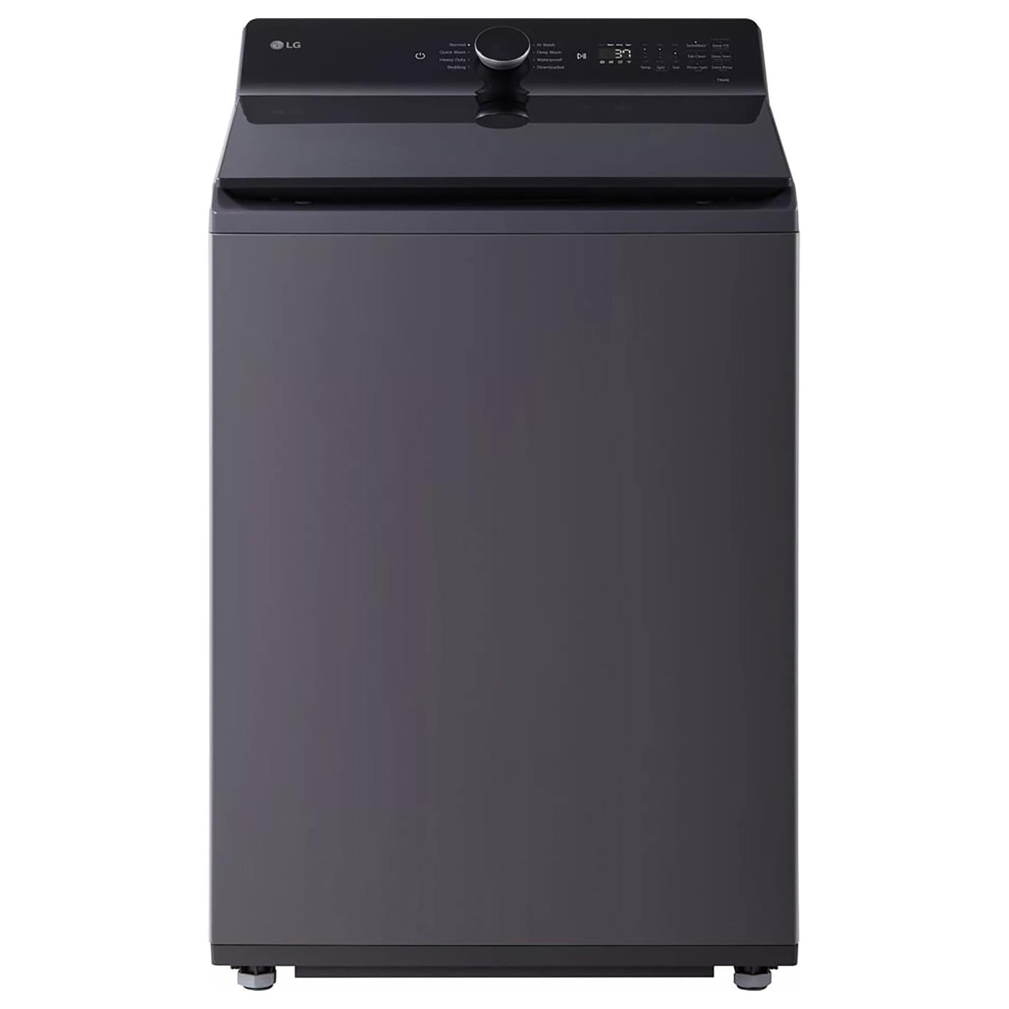 amkt  HT LG  ブラックS LG 5.3 cu. ft. SMART Top Load Washer in Matte Black with Agitator