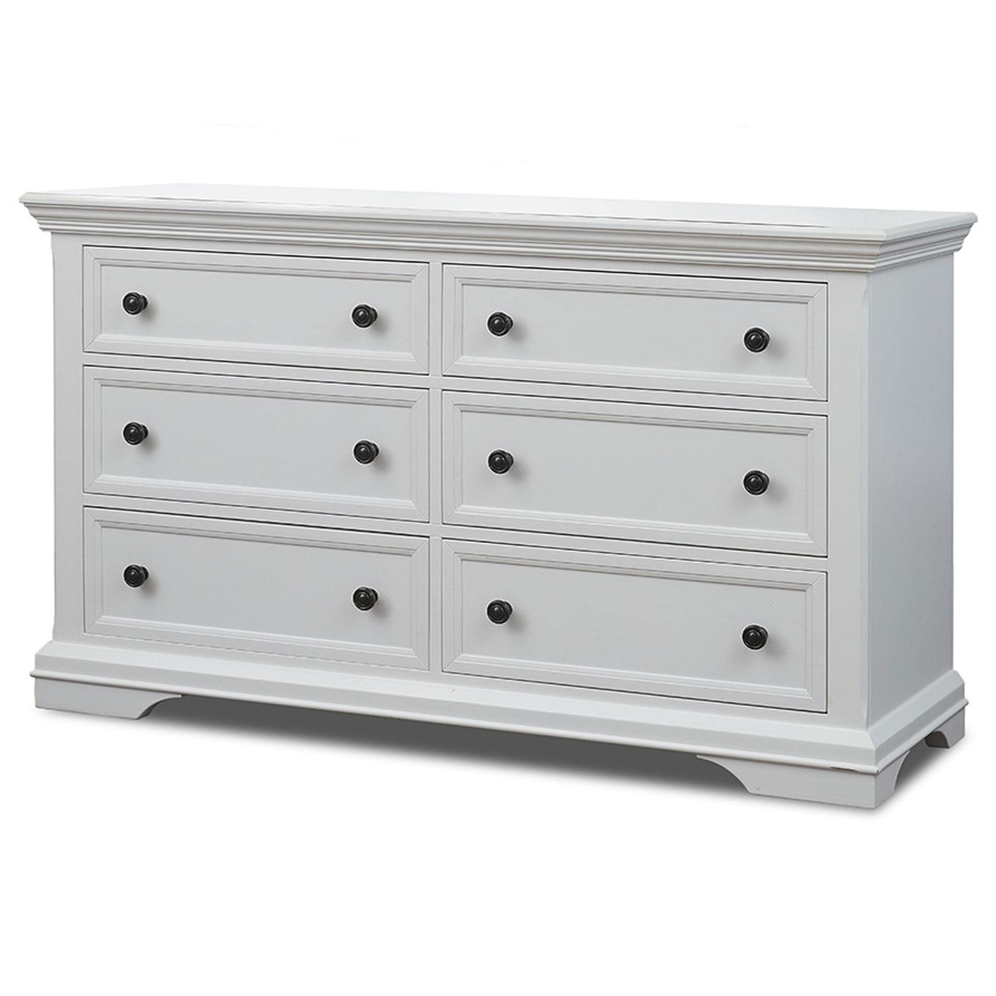 Sorelle Furniture Portico 6-Drawer Double Dresser in White