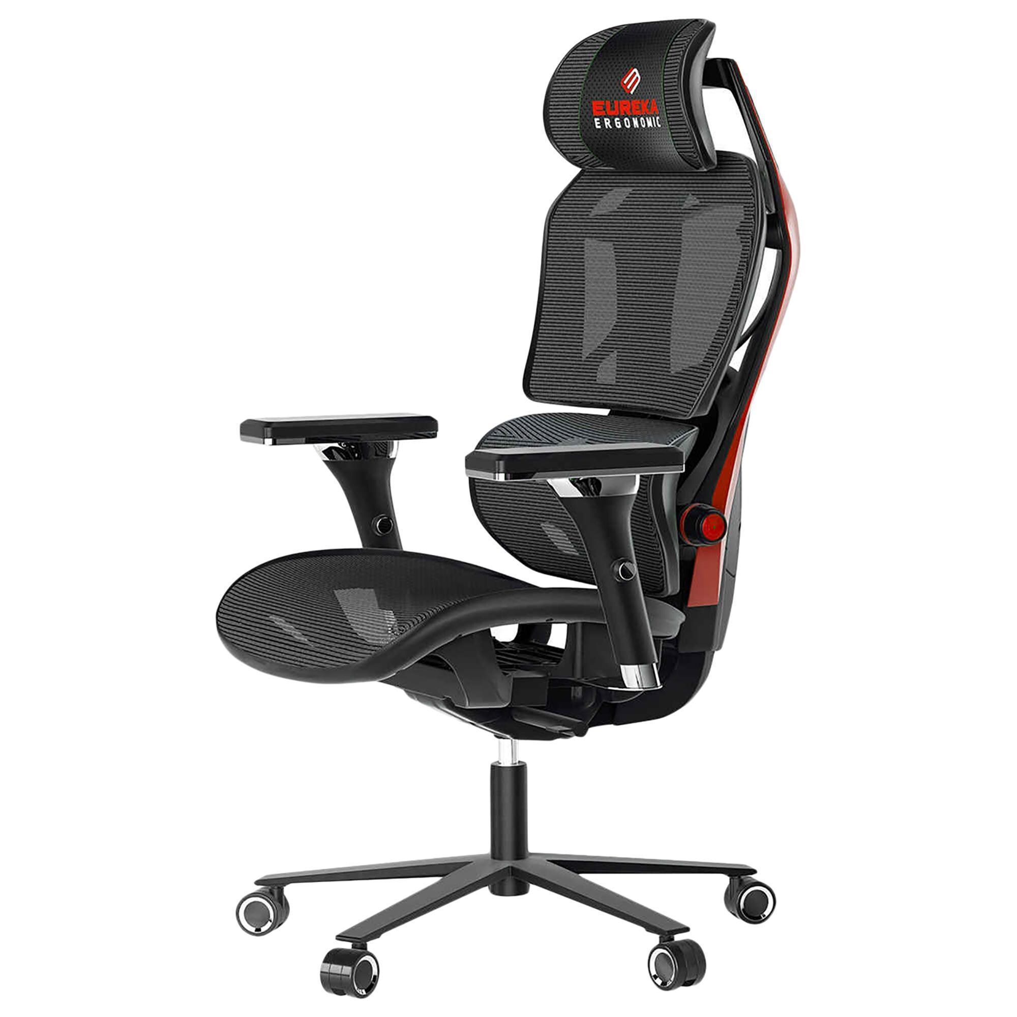 Eureka Typhon Hybrid Gaming Chair in Black and Red NFM