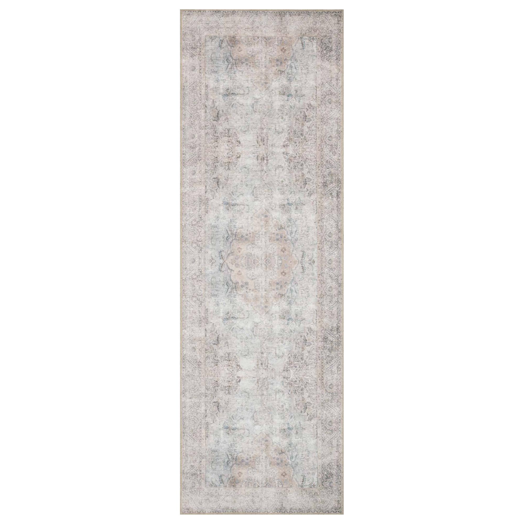 Loloi Loren LQ04 2'6" x 7'6" Silver and Slate Runner Nebraska Furniture Mart