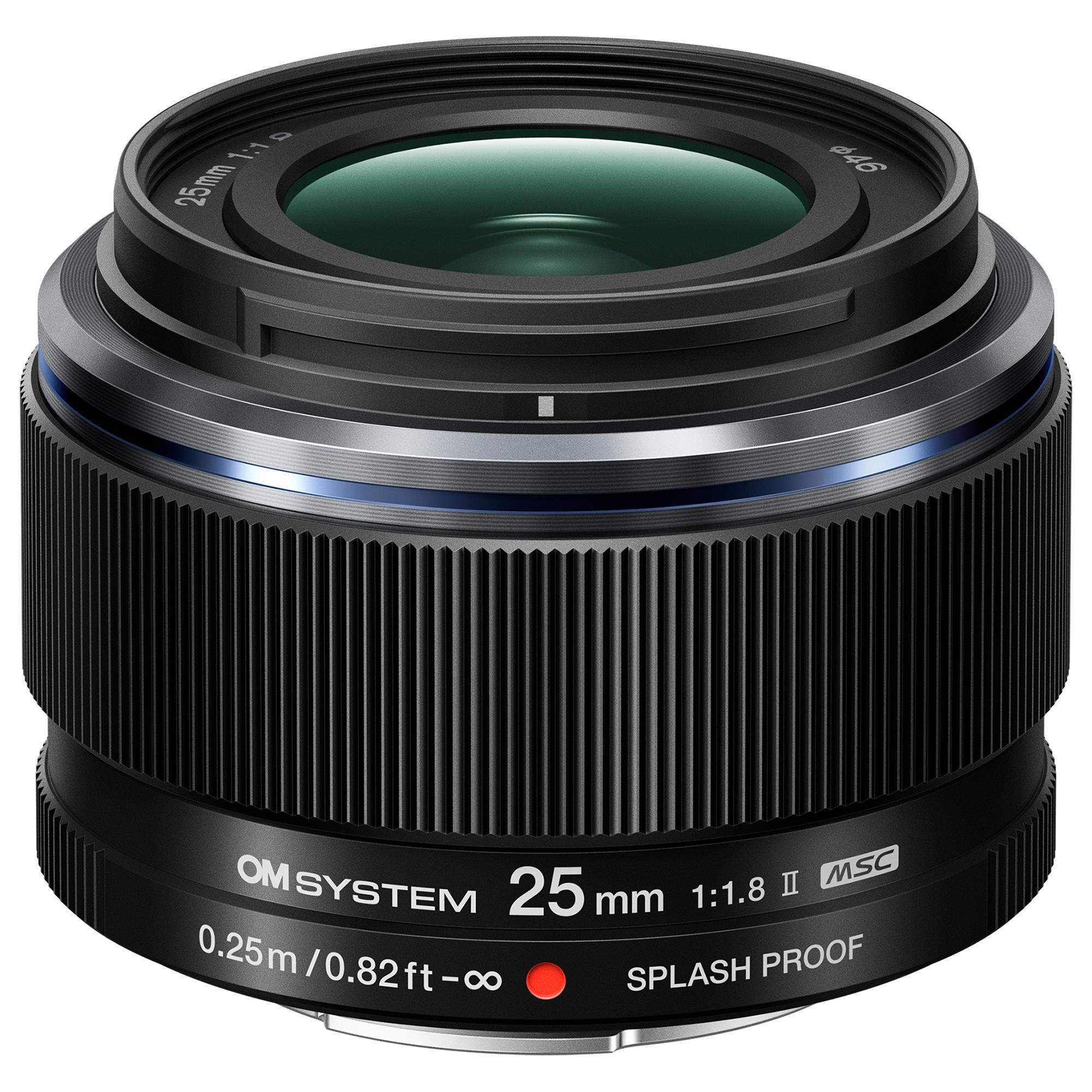 OM- System M.Zuiko Digital 25mm f/1.8 II Lens in Black