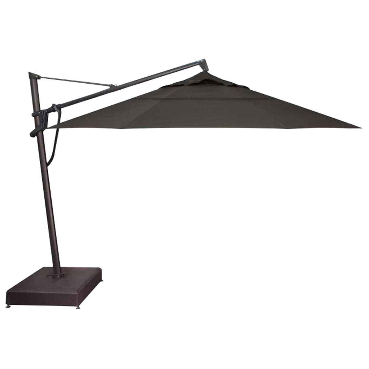 Garden Party 13' Starlux Lighted Cantilever Umbrella with Black Wheeled