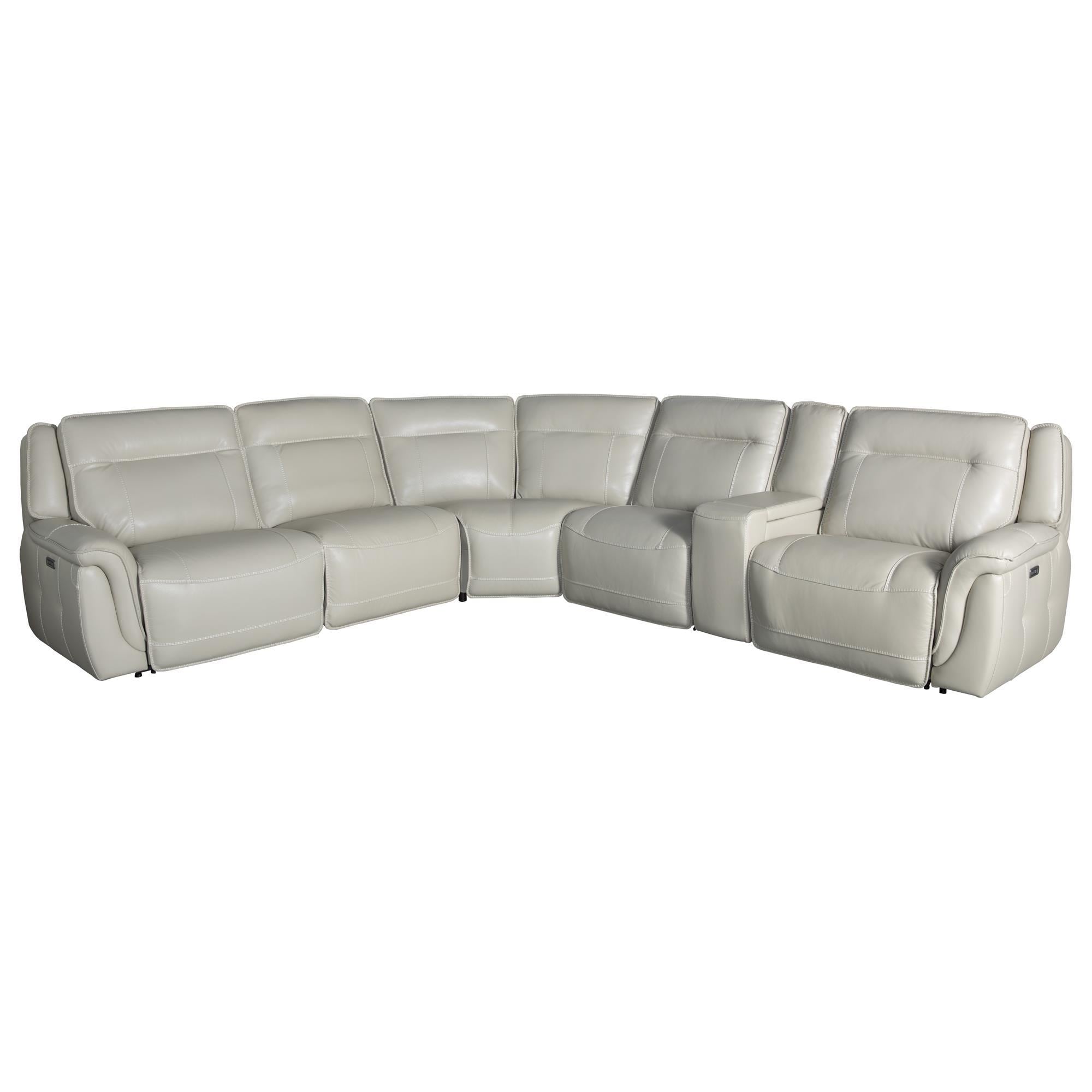 レイ　L Simon Li 6-Piece Leather Power Reclining Sectional