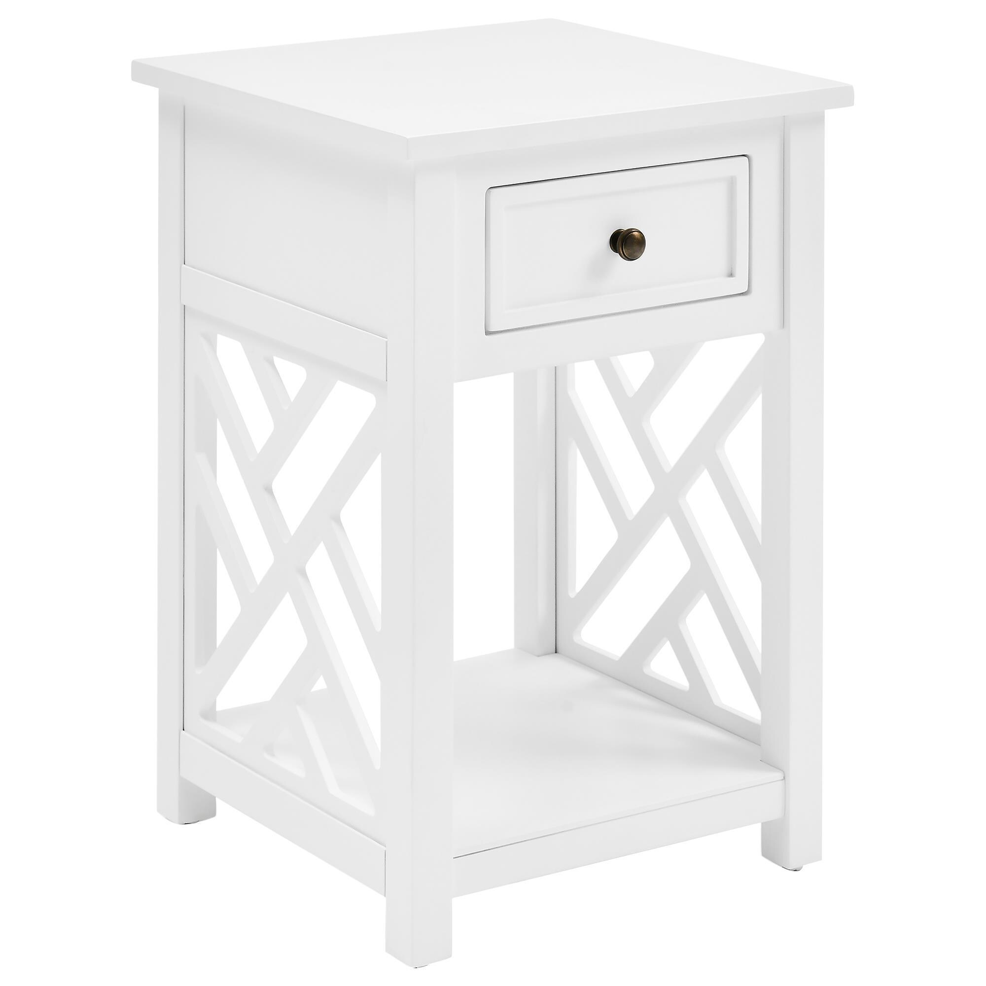 Timberlake Coventry 1Drawer End Table in White NFM