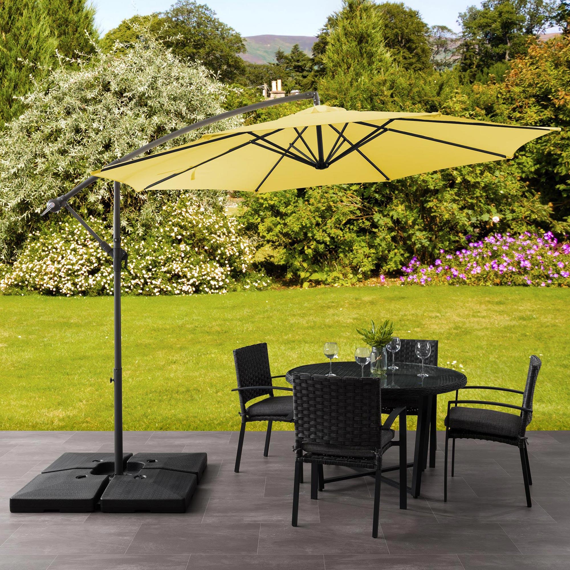 CorLiving 9.5' UV Resistant Patio Umbrella in Yellow NFM