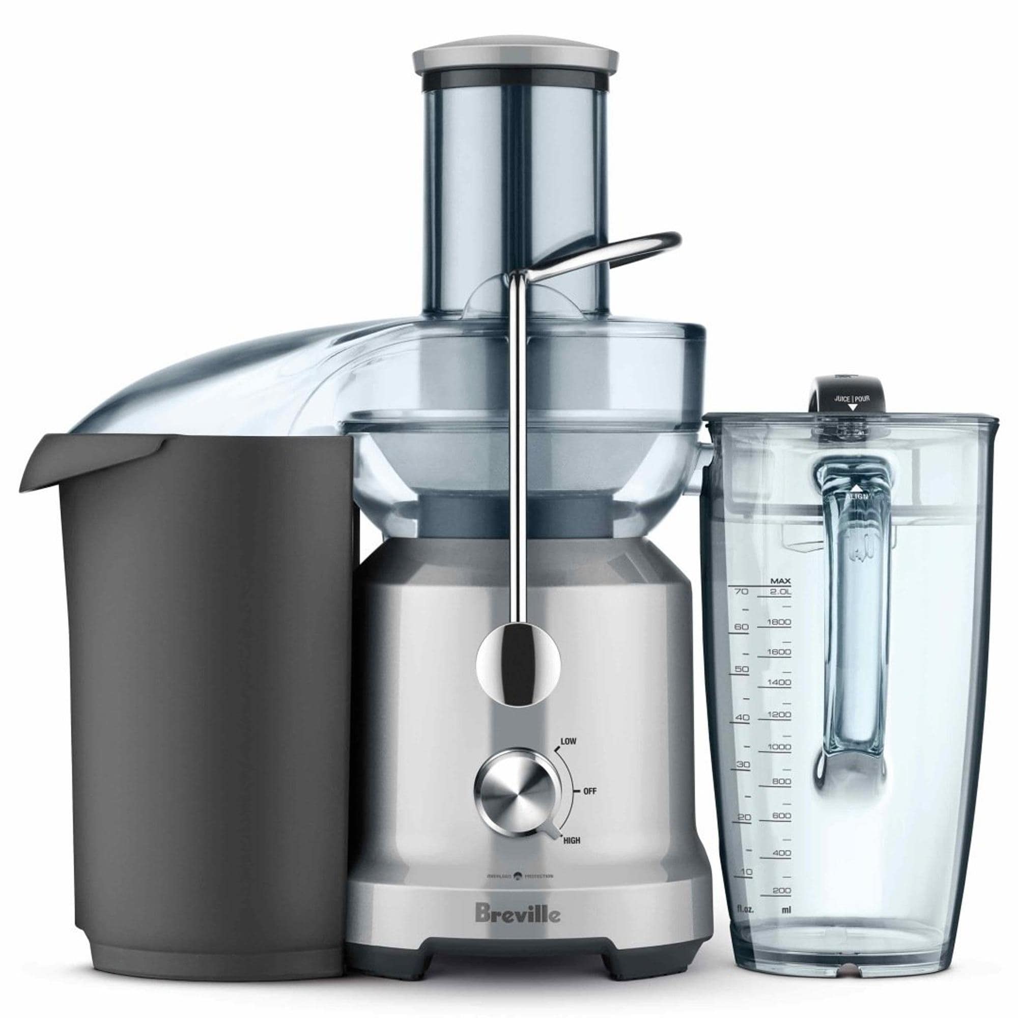 Breville 2-Speed Juice Fountain Cold Electric Juicer in Silver