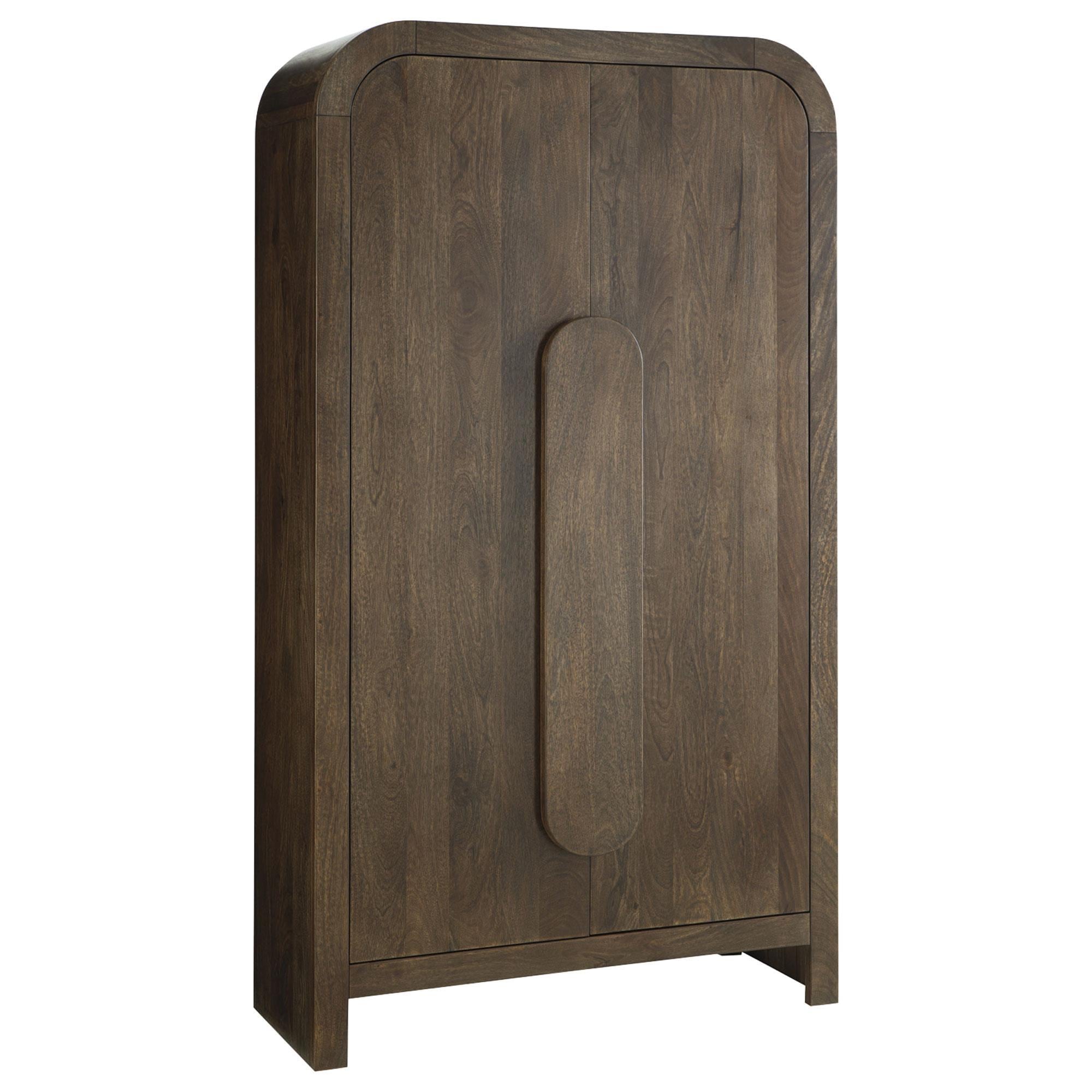ドン Ashley Thoren Accent Cabinet in Medium Brown