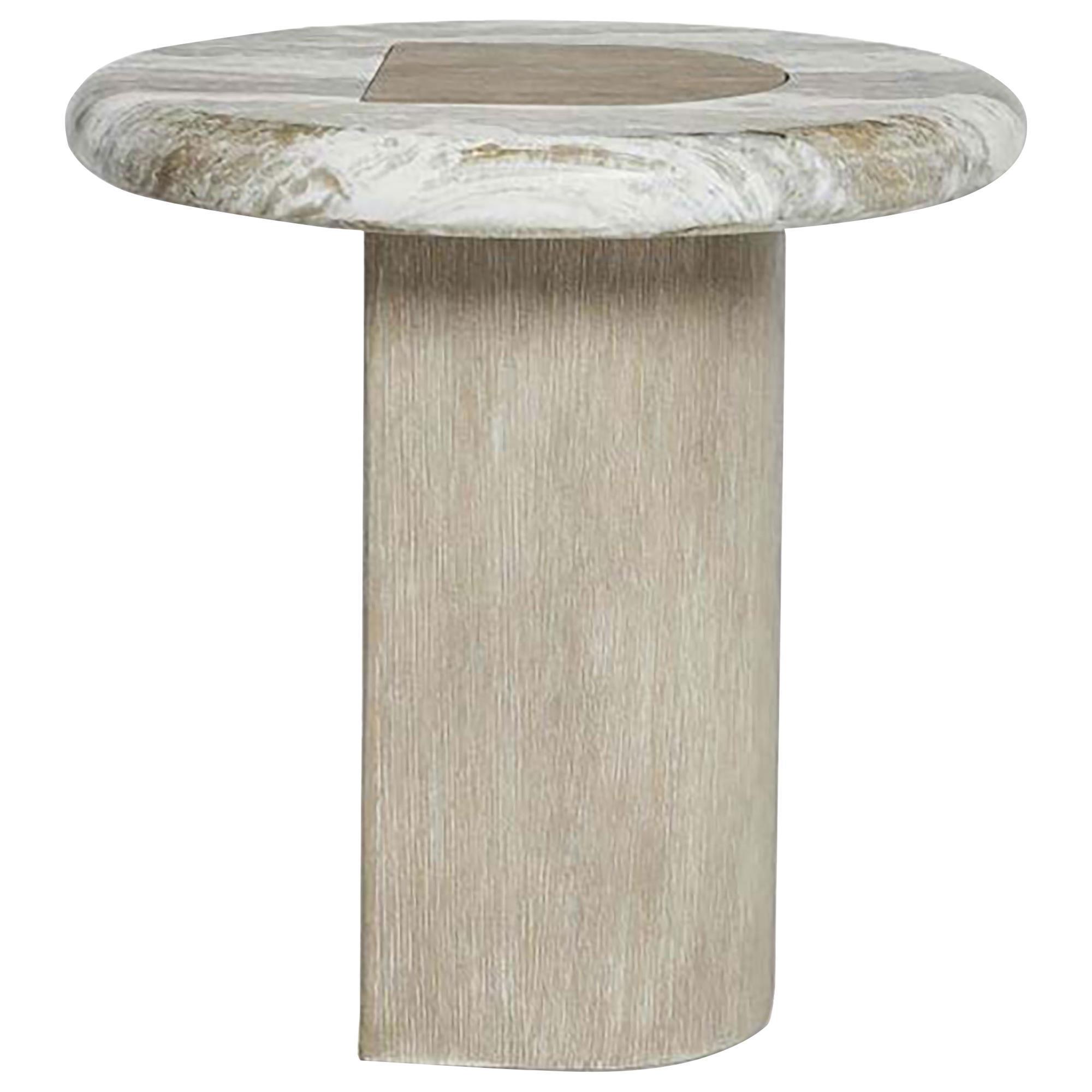 Bernhardt Arcadia Round End Table in Clay and Kalta | NFM