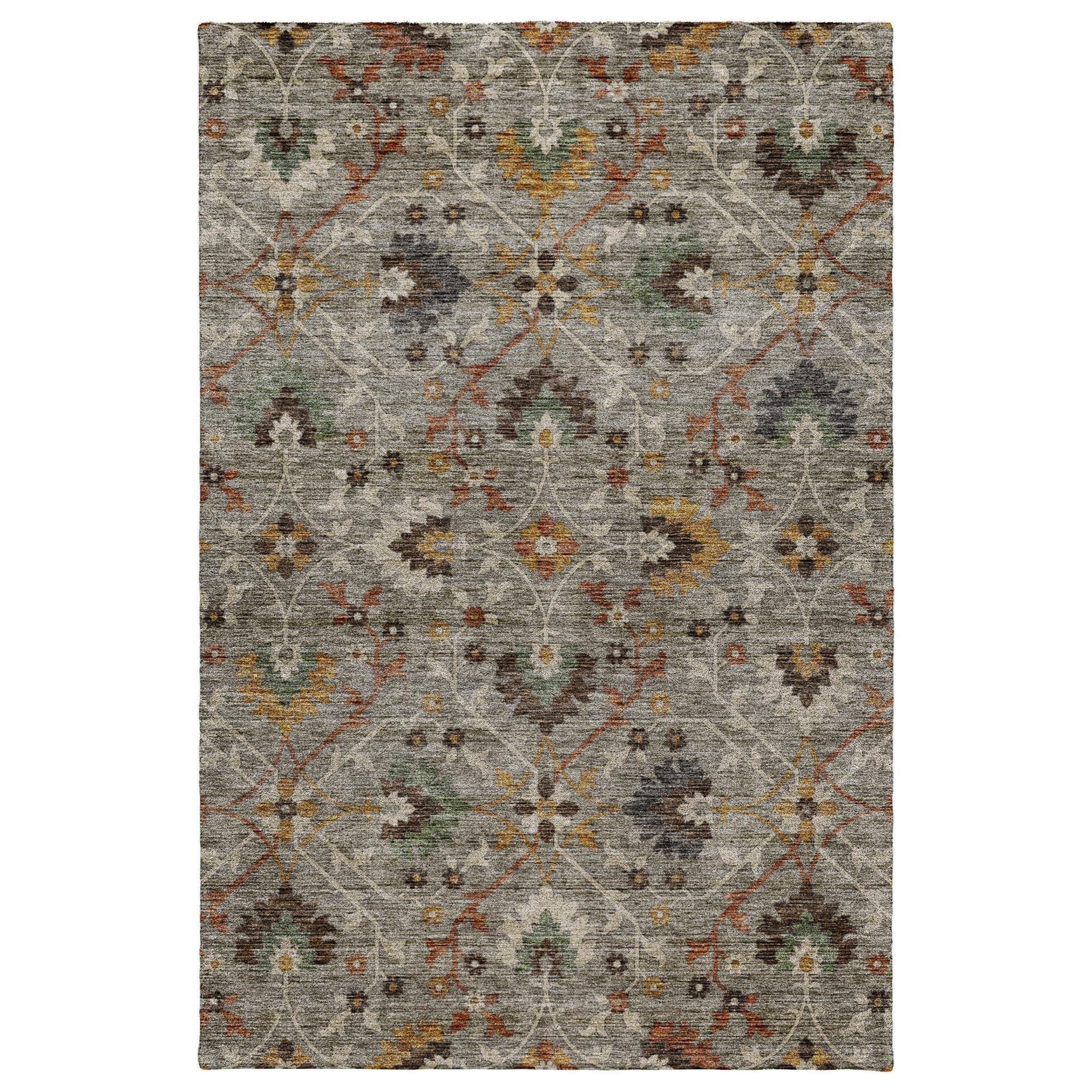 Dalyn Rug Company Silk Road Pewter, Gray, Ivory, Paprika, Sage and