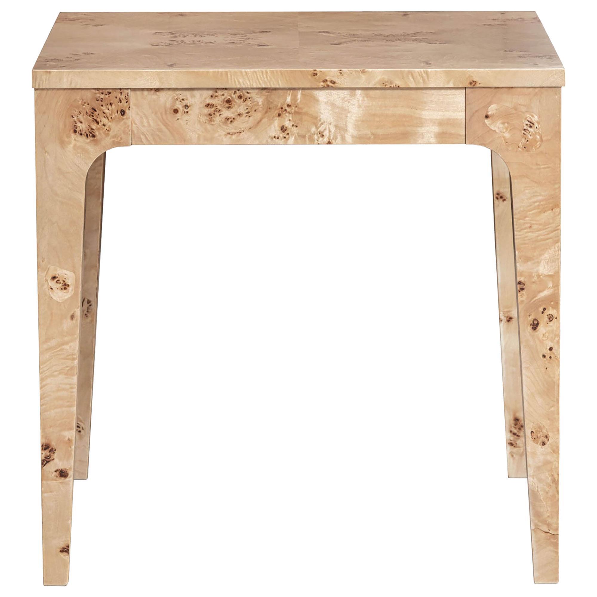 LH Imports Mappa Side Table in Natural Burl NFM