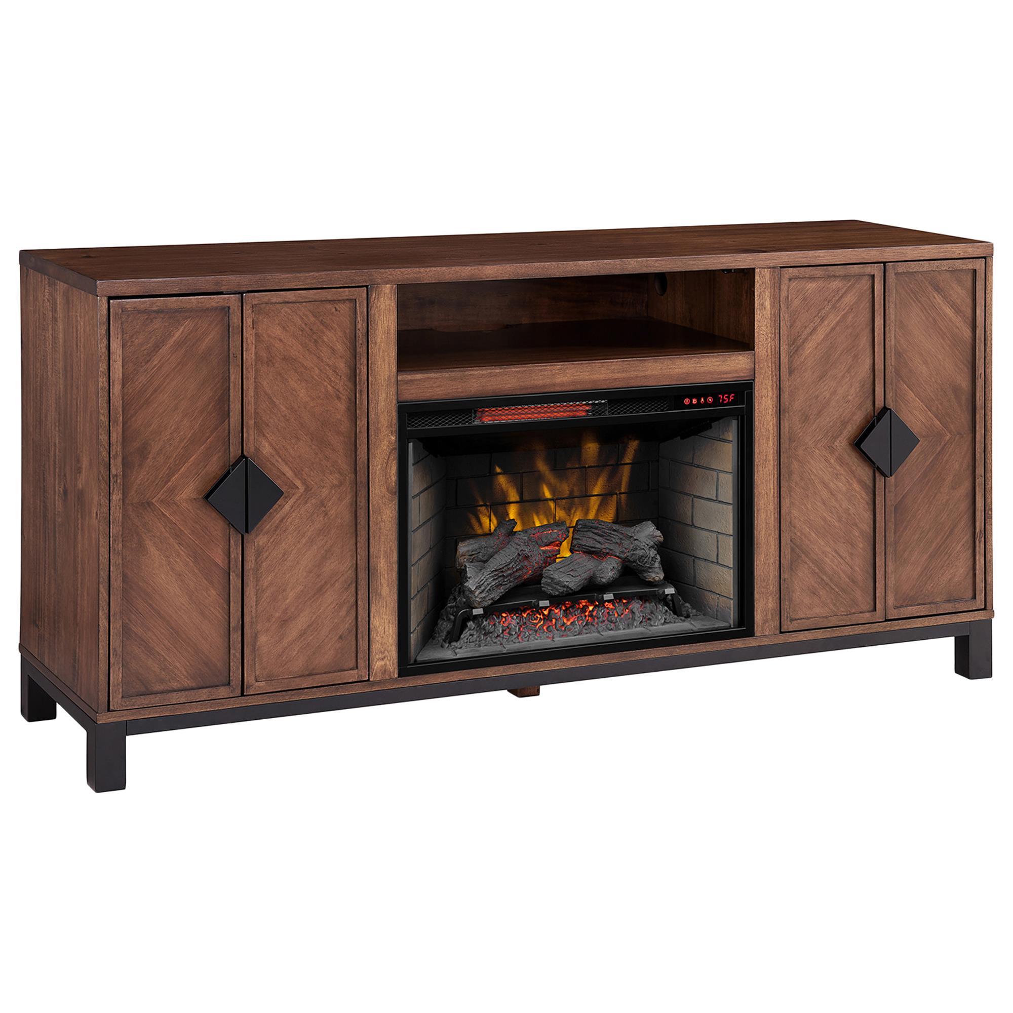 Greentouch USA Riverbrook 75 Console Fireplaces in Walnut | NFM