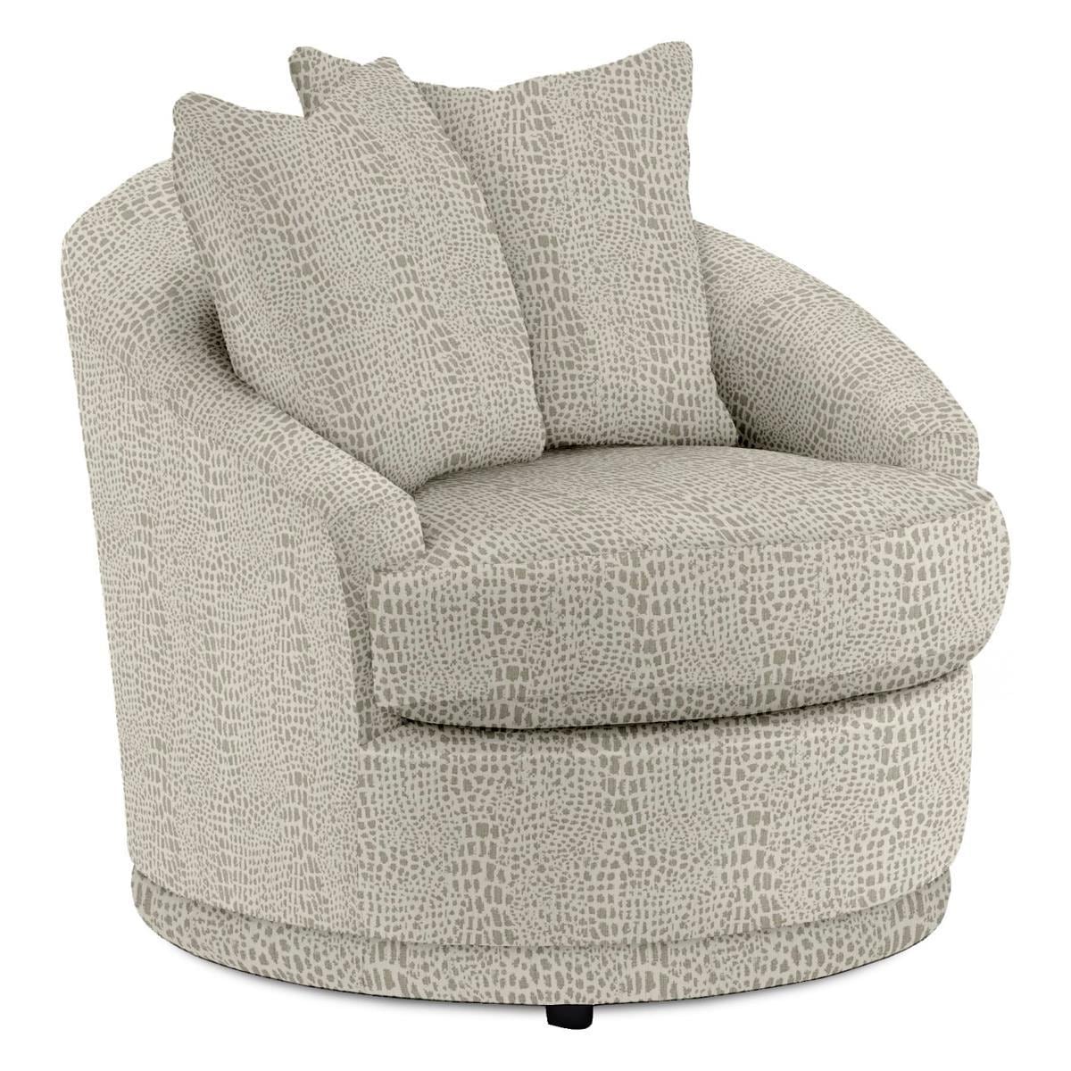 Best Home Furnishings Alanna Swivel Chair in Ivory Nebraska