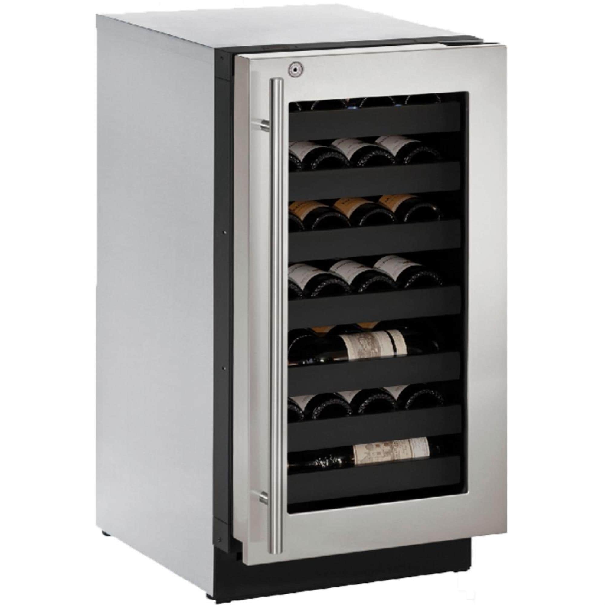 ULine 18" Wine Cooler with Stainless Frame (Lock) and RightHand