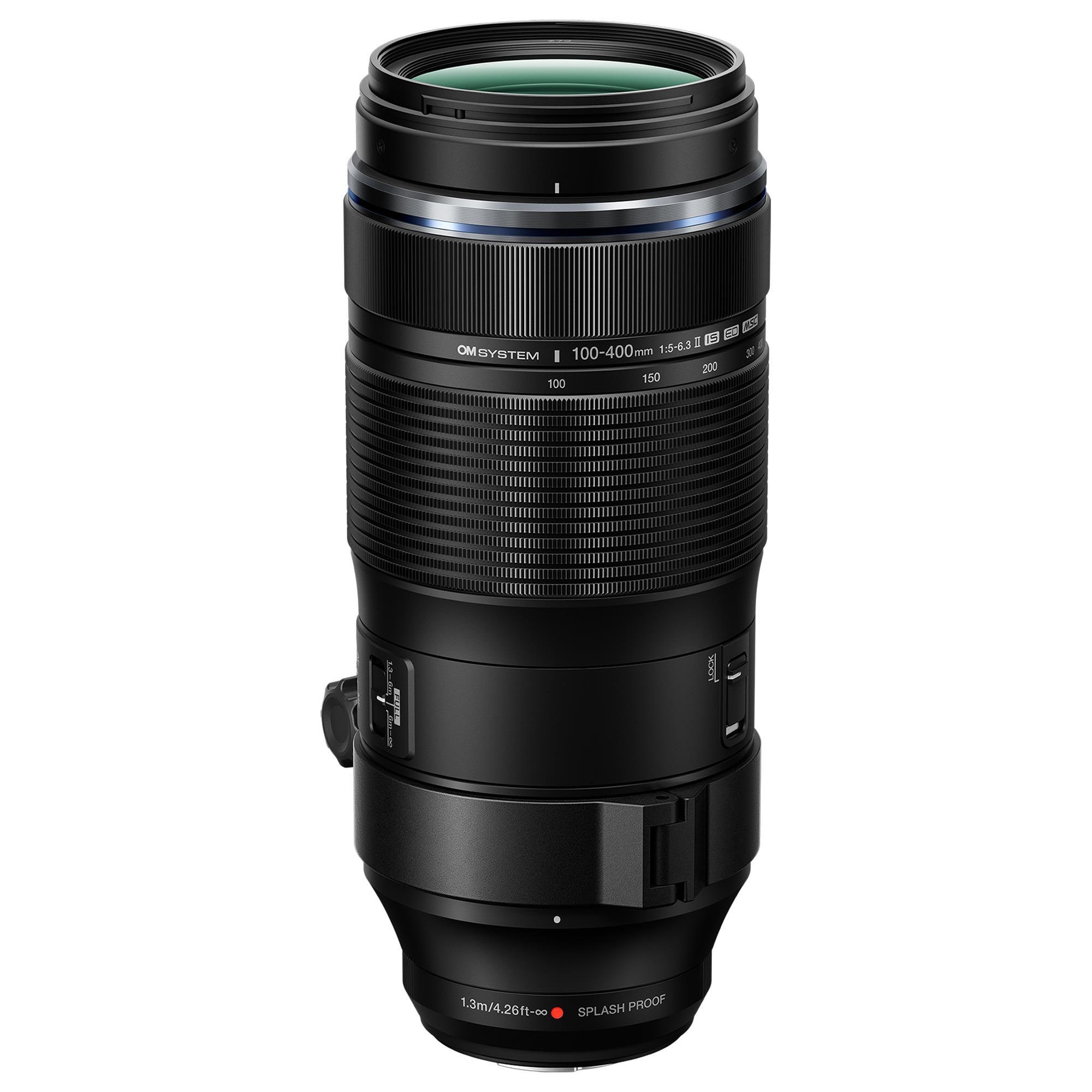 【中古品】OM SYSTEM M.ZUIKO 100-400mm F5-6.3 OM System M.Zuiko Digital ED 100-400mm f/5.0-6.3 IS II Lens in Black