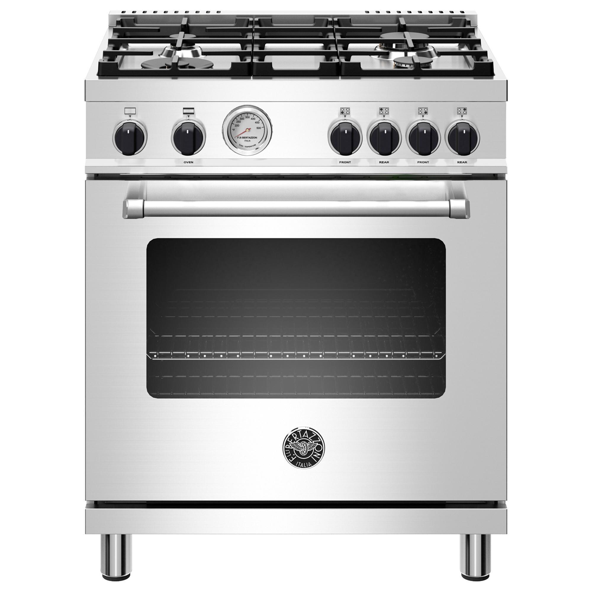 Bertazzoni Master 30" Freestanding Gas Range in Stainless Steel Nebraska Furniture Mart
