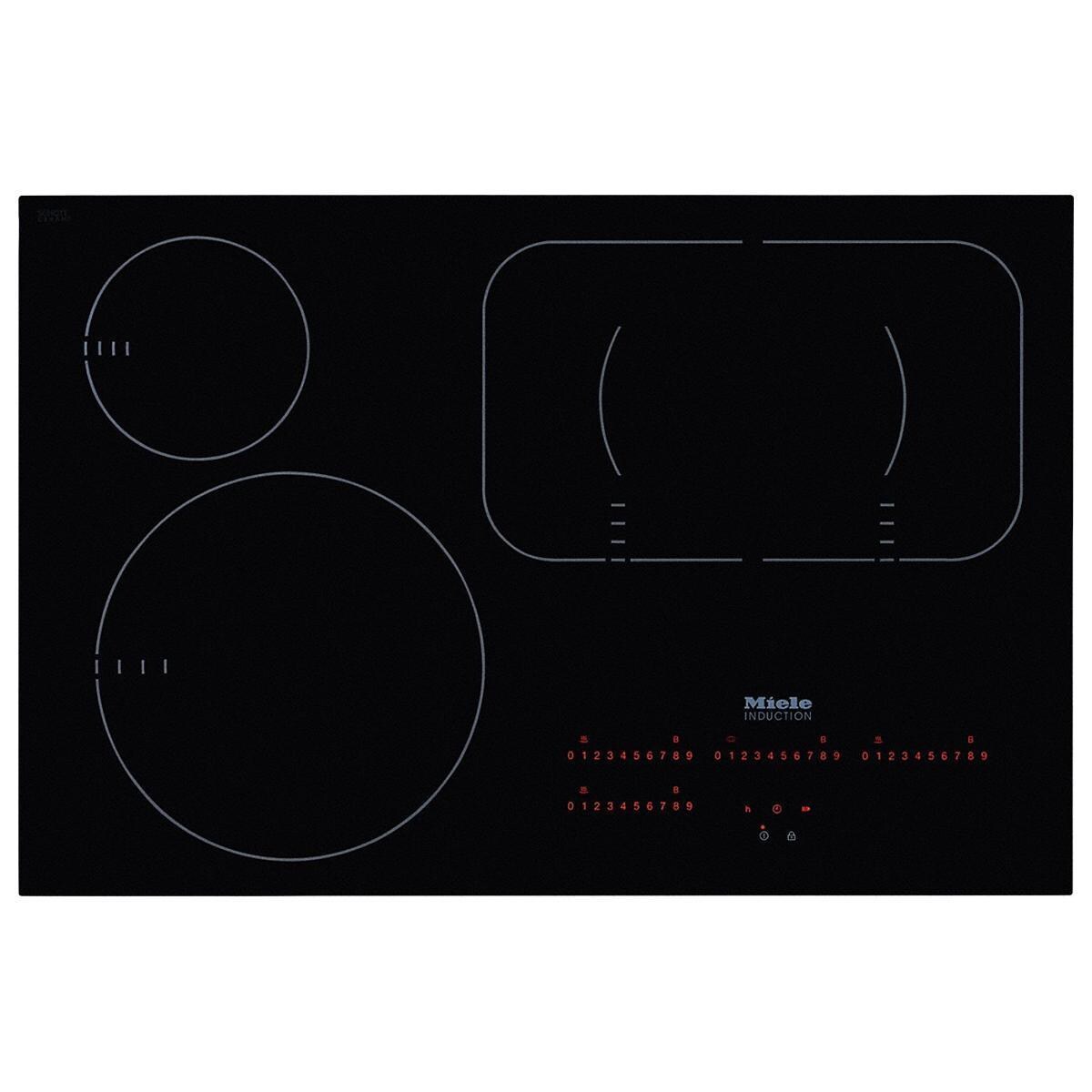 Miele 30" Induction Cooktop in Black and Stainless Steel Nebraska
