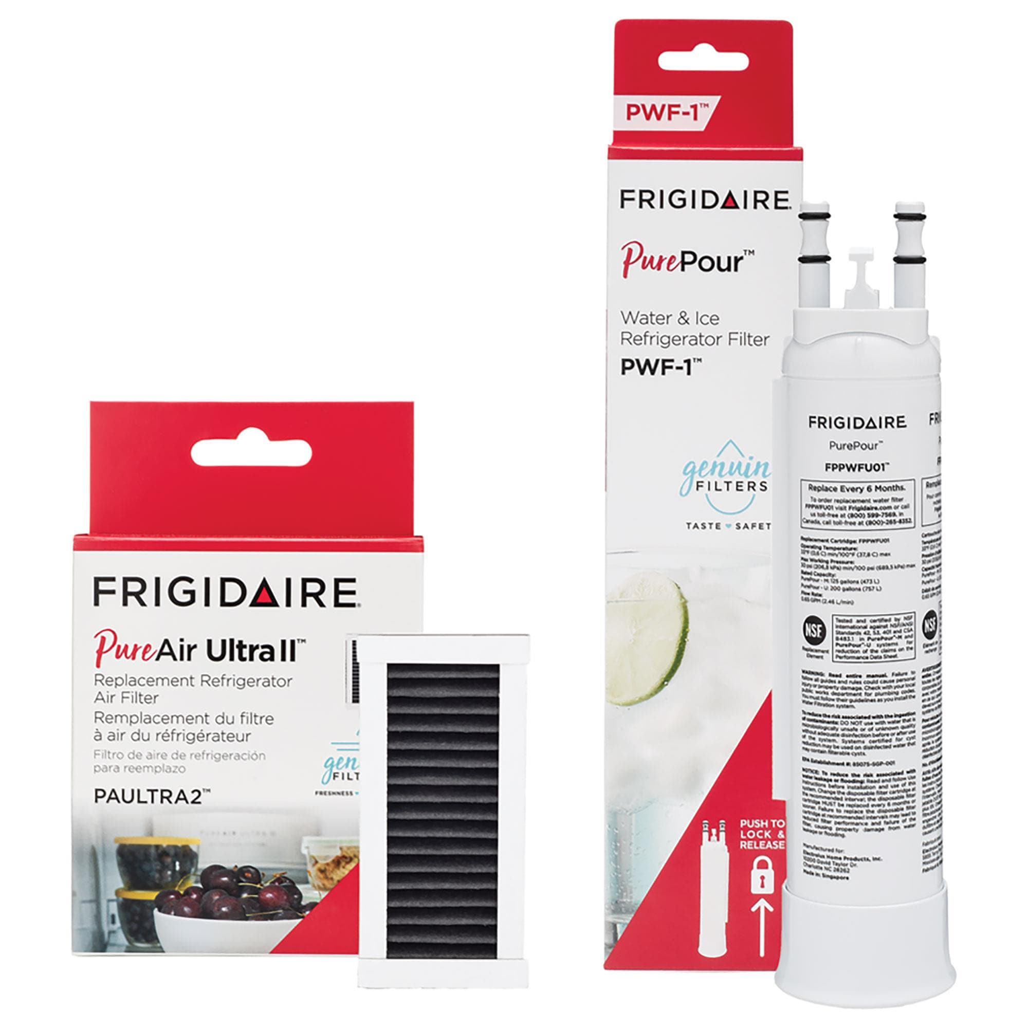 Frigidaire Water Filter and Air Filter for Refrigerator in White Frigidaire PureSource Ultra ULTRAWF & PureAir PAULTRA Refrigerator Filter New main image 0