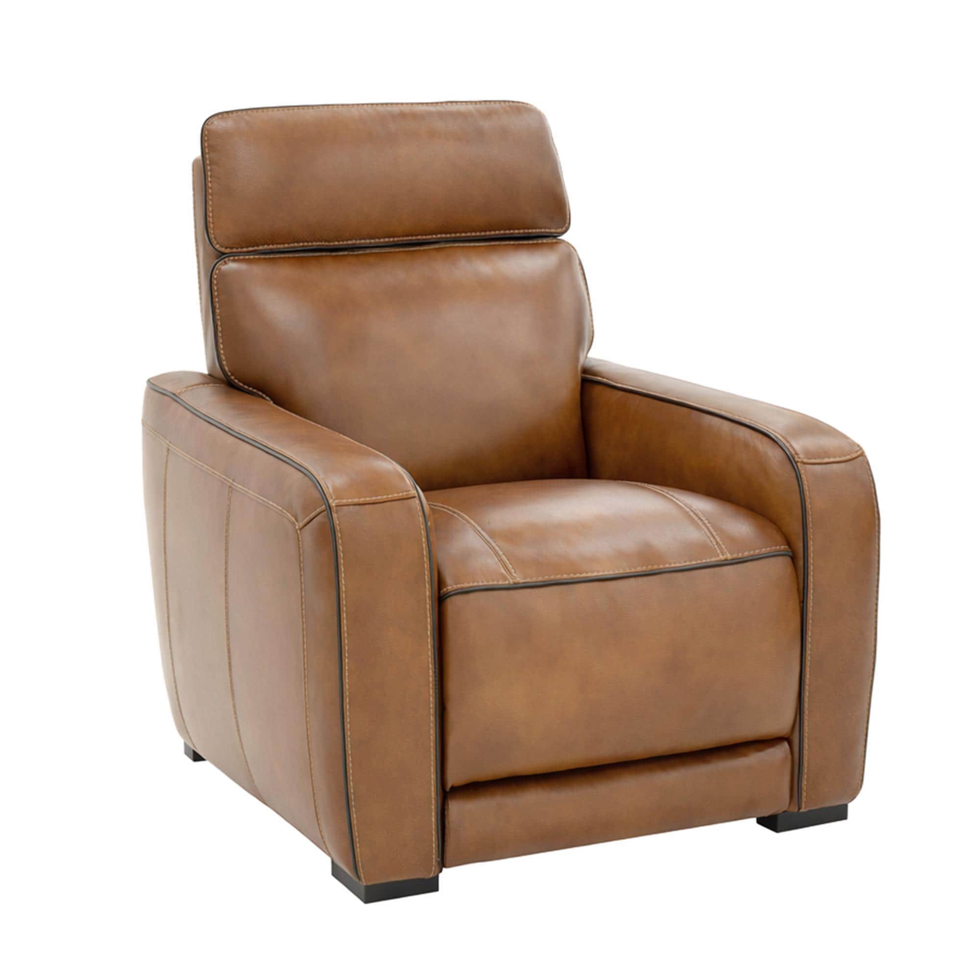 MotoMotion Zeppelin Leather Power Recliner in Venetian Honey