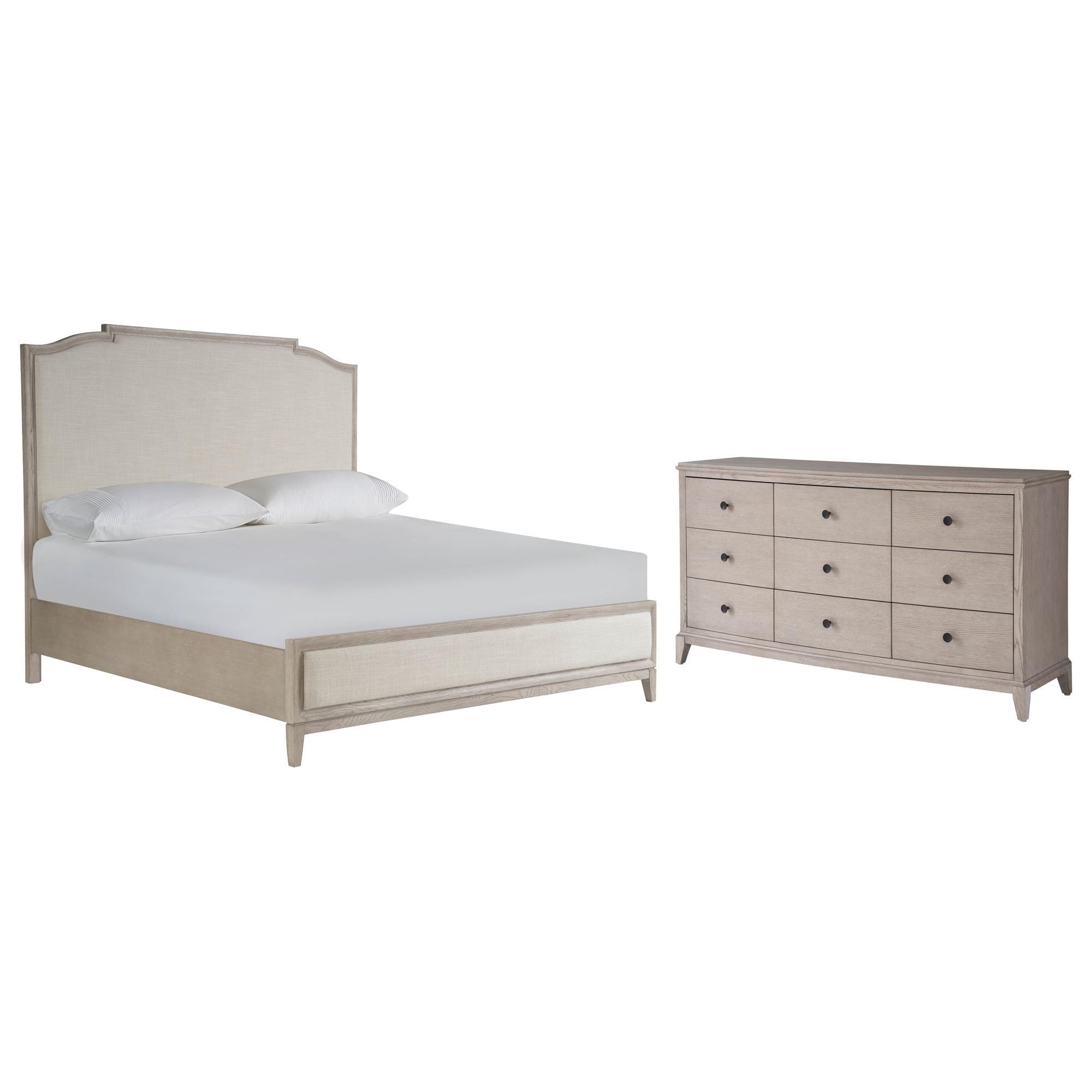 Furniture Worldwide Coalesce 2Piece King Bedroom Set in Rolling Fog
