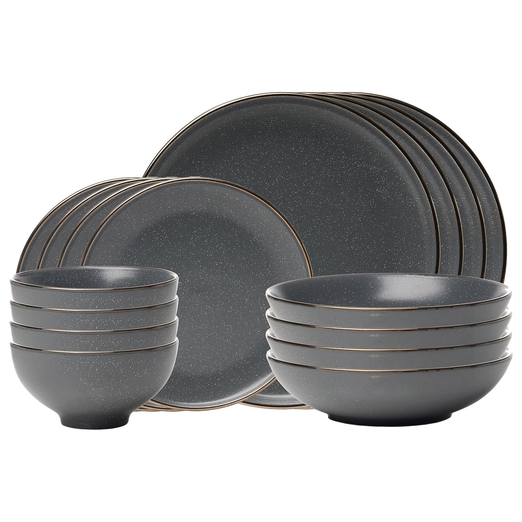 Godinger Silver Beaumont 16-Piece Dinnerware Set in Grey, White