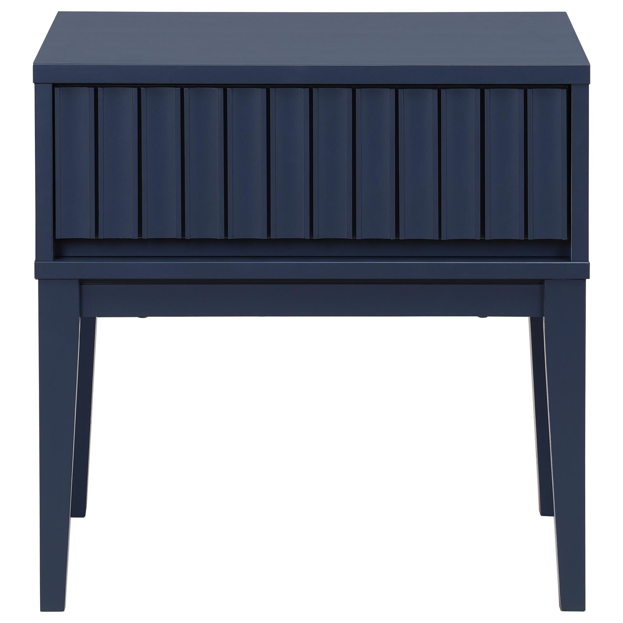 Safavieh Fidia 1-Drawer Nightstand in Navy Blue