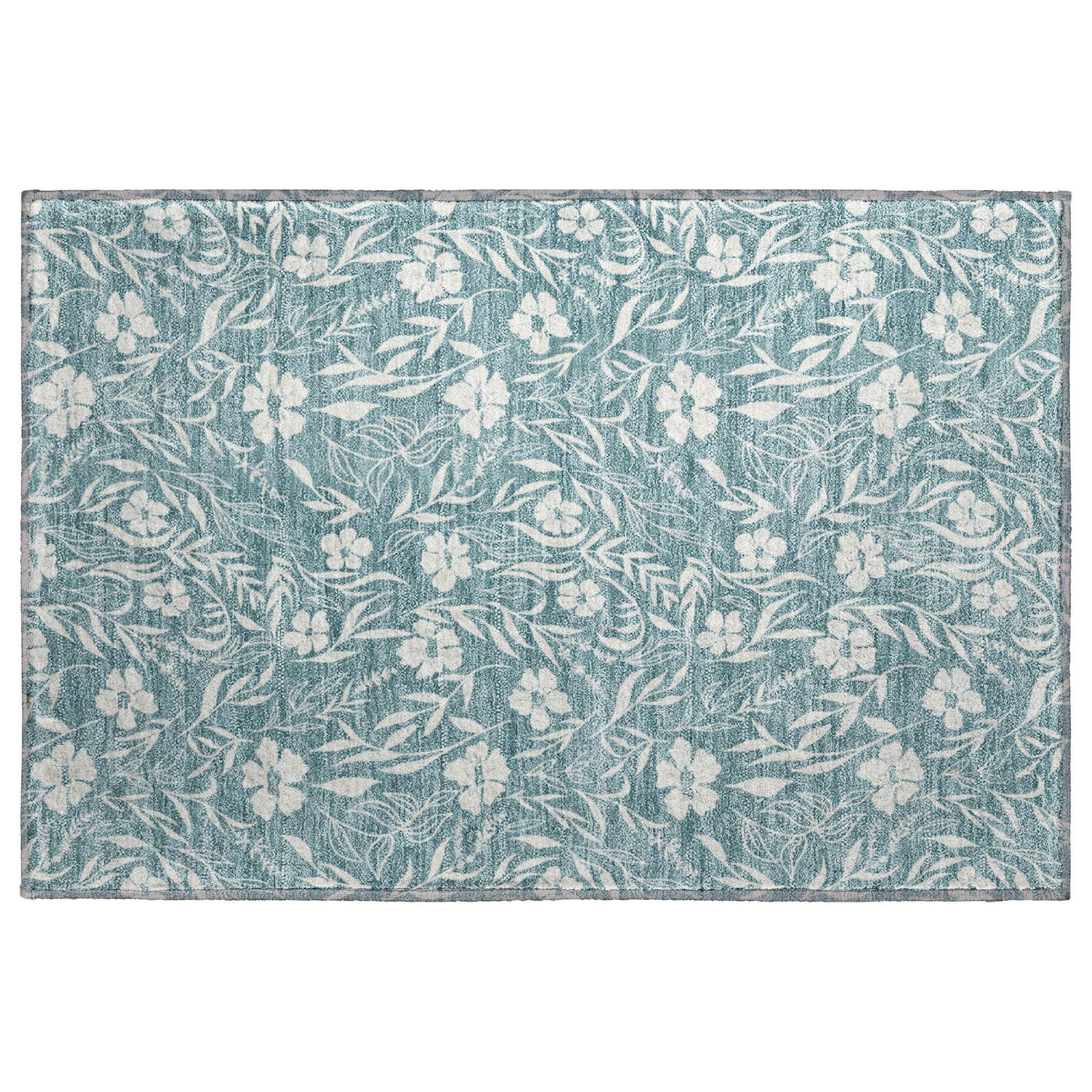 Dalyn Rug Company Soft Essentials Floral Teal 2'3