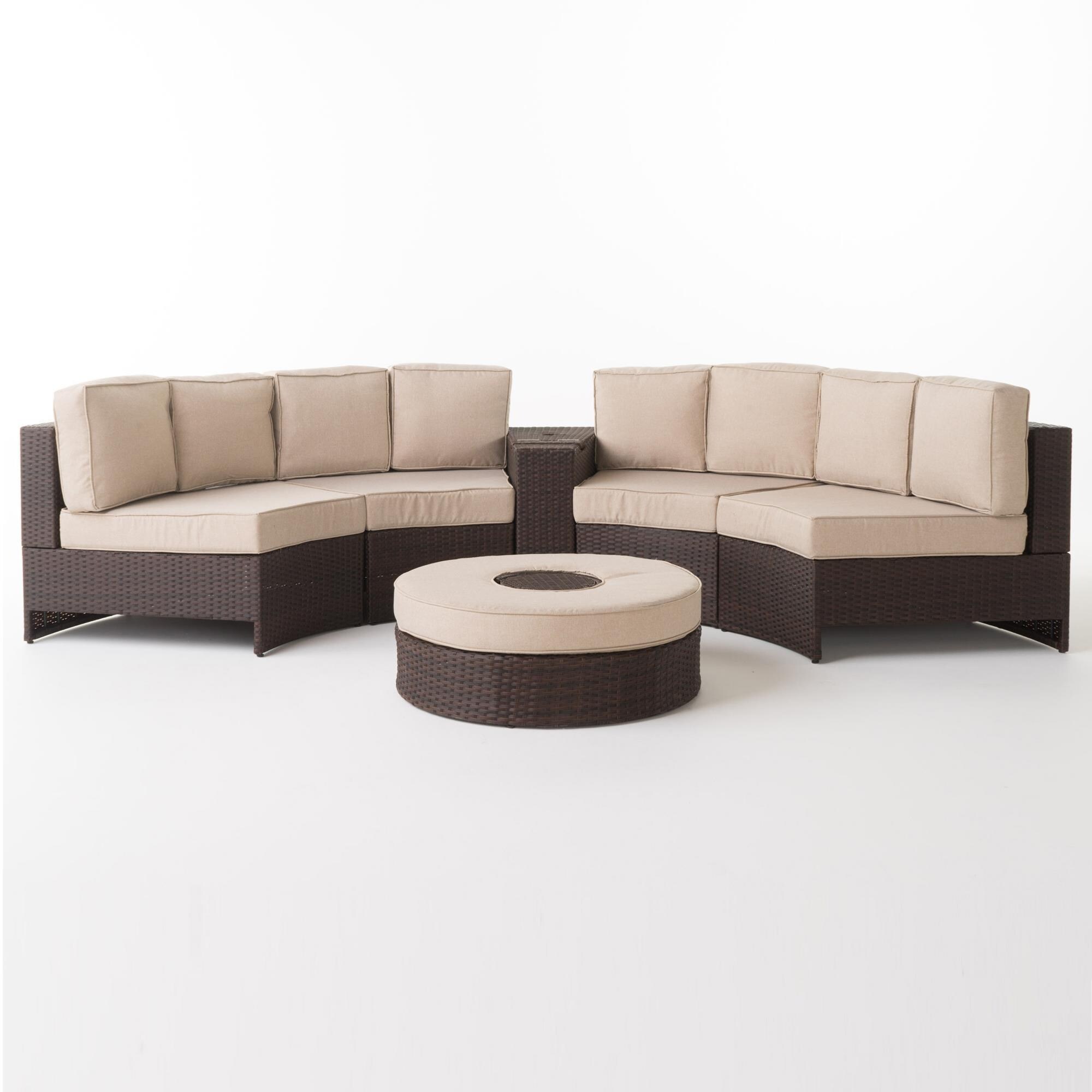 mister temperamentet Blæse vokal Noble House Madras 6-Piece Sectional Set in Textured Beige | NFM