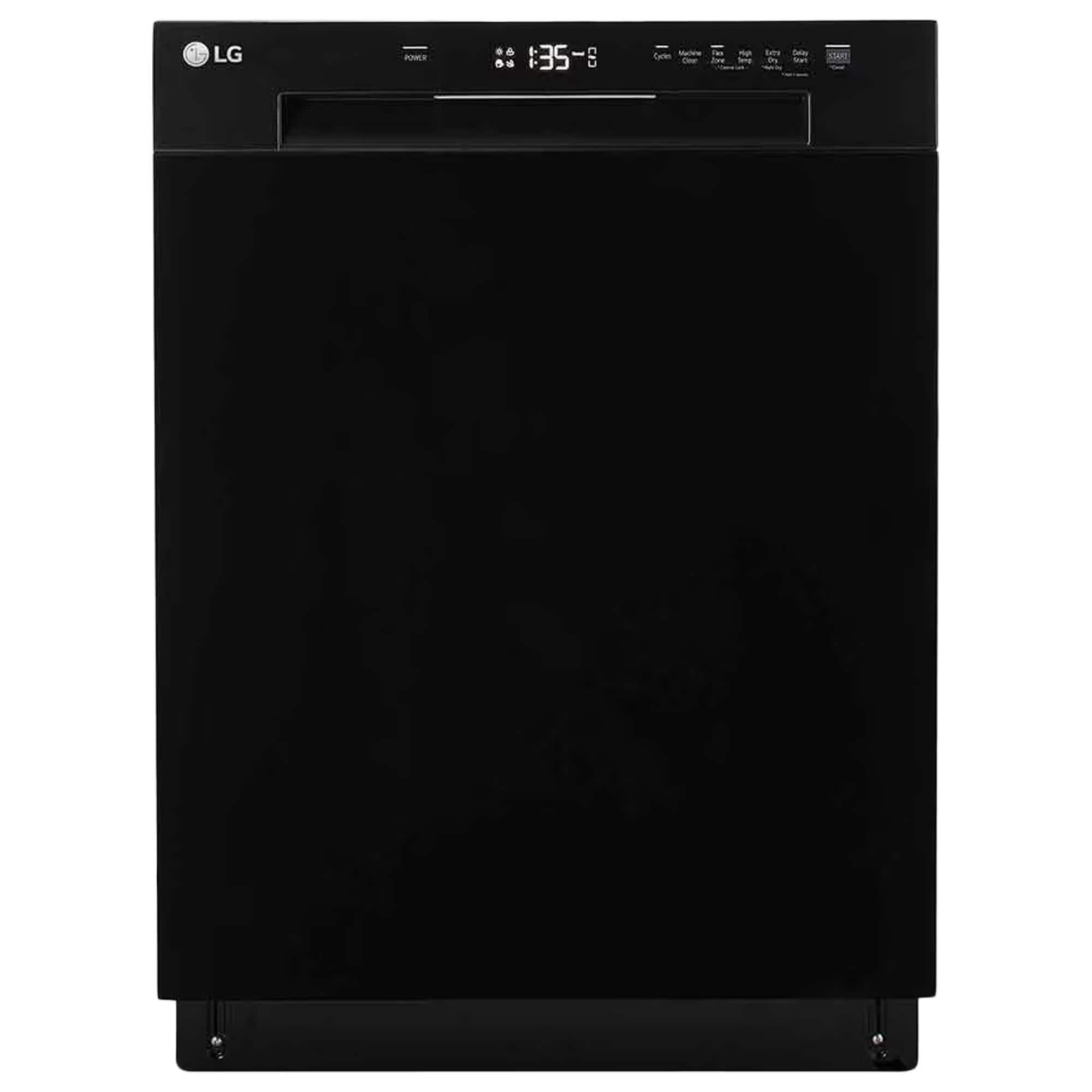 LG Front Control Dishwasher with SenseClean, Black Shop NFM
