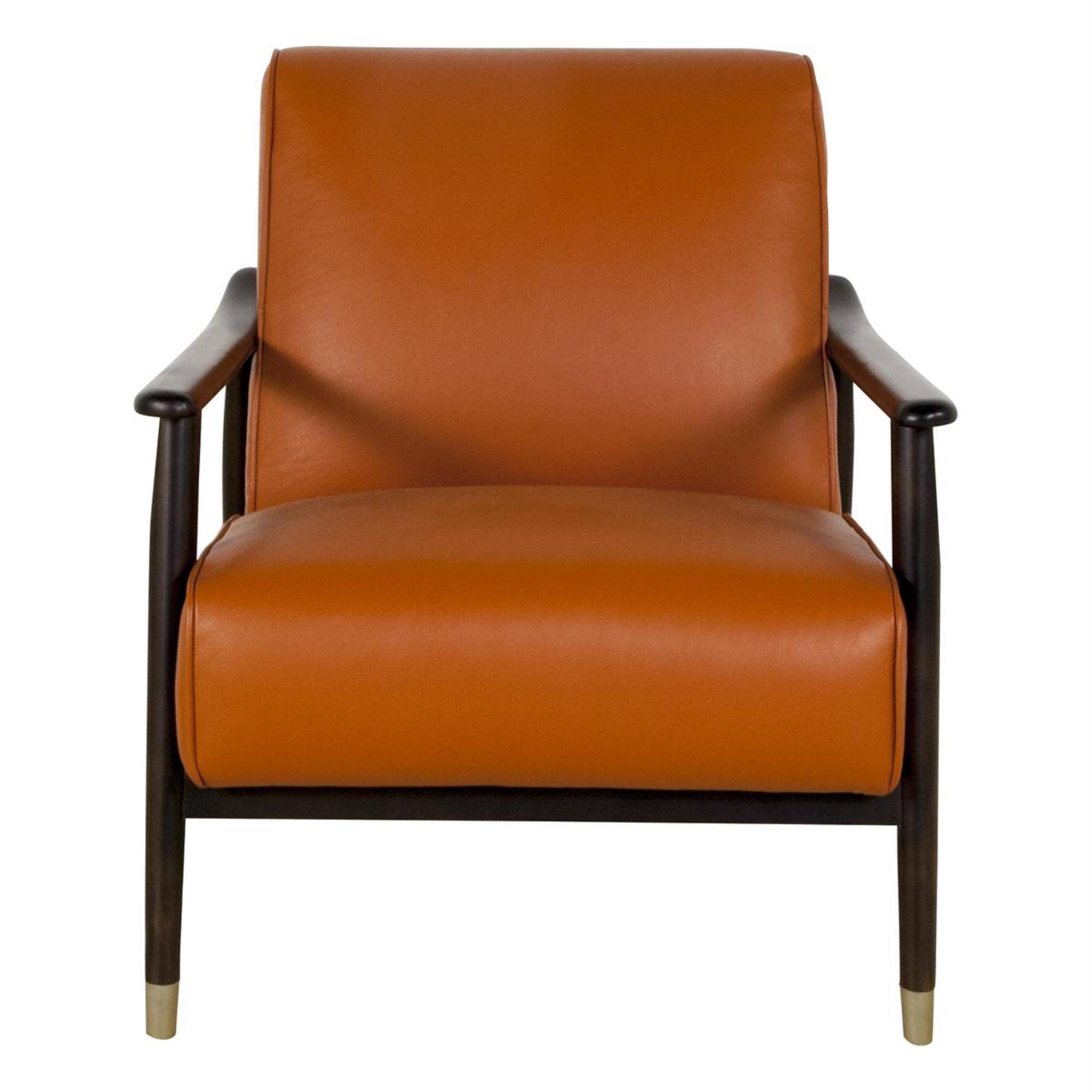 Interlochen Leather Accent Chair in Melbourne Ochre Shop NFM