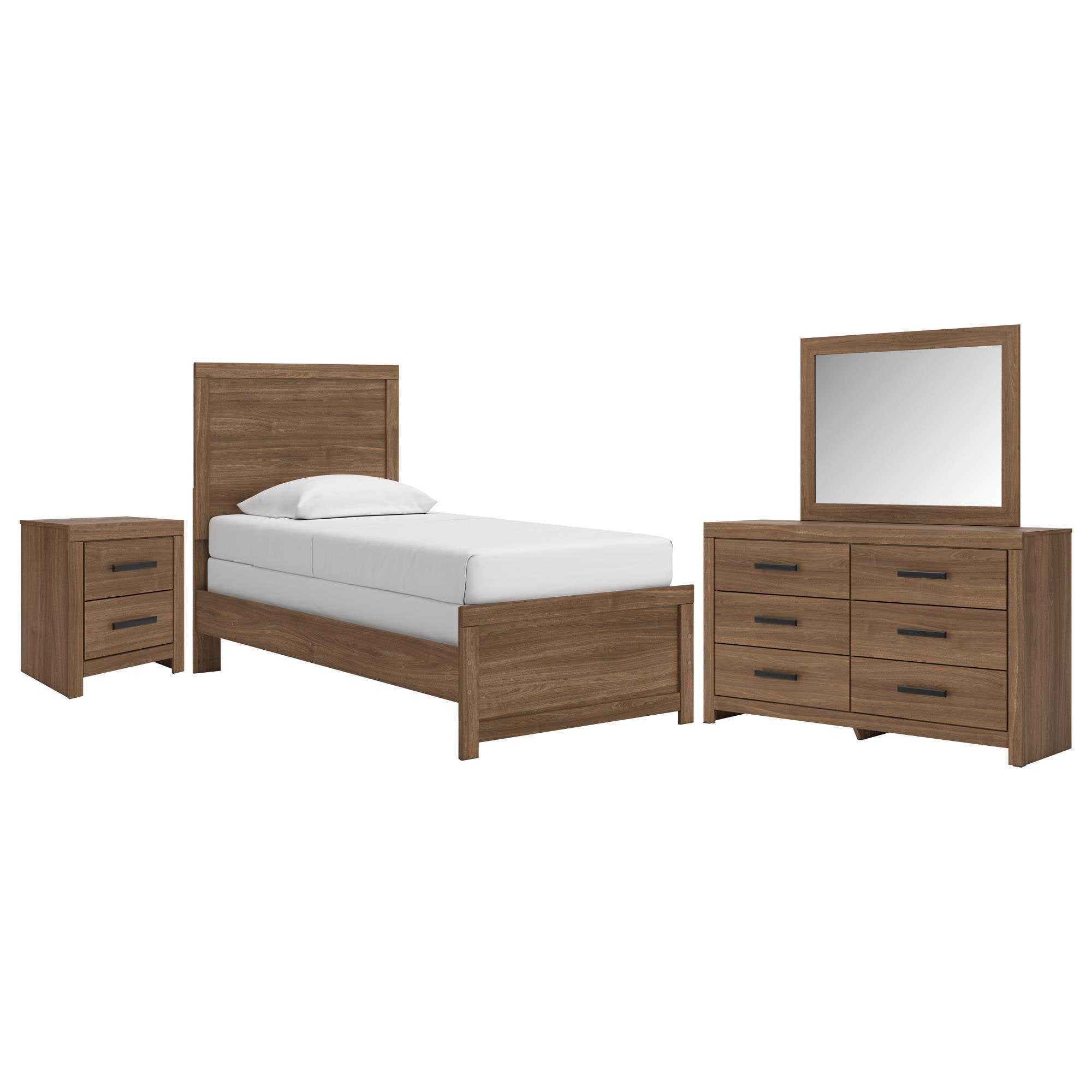 Ashley Broachmyn 4 Piece Full Panel Bedroom Set in Warm Auburn