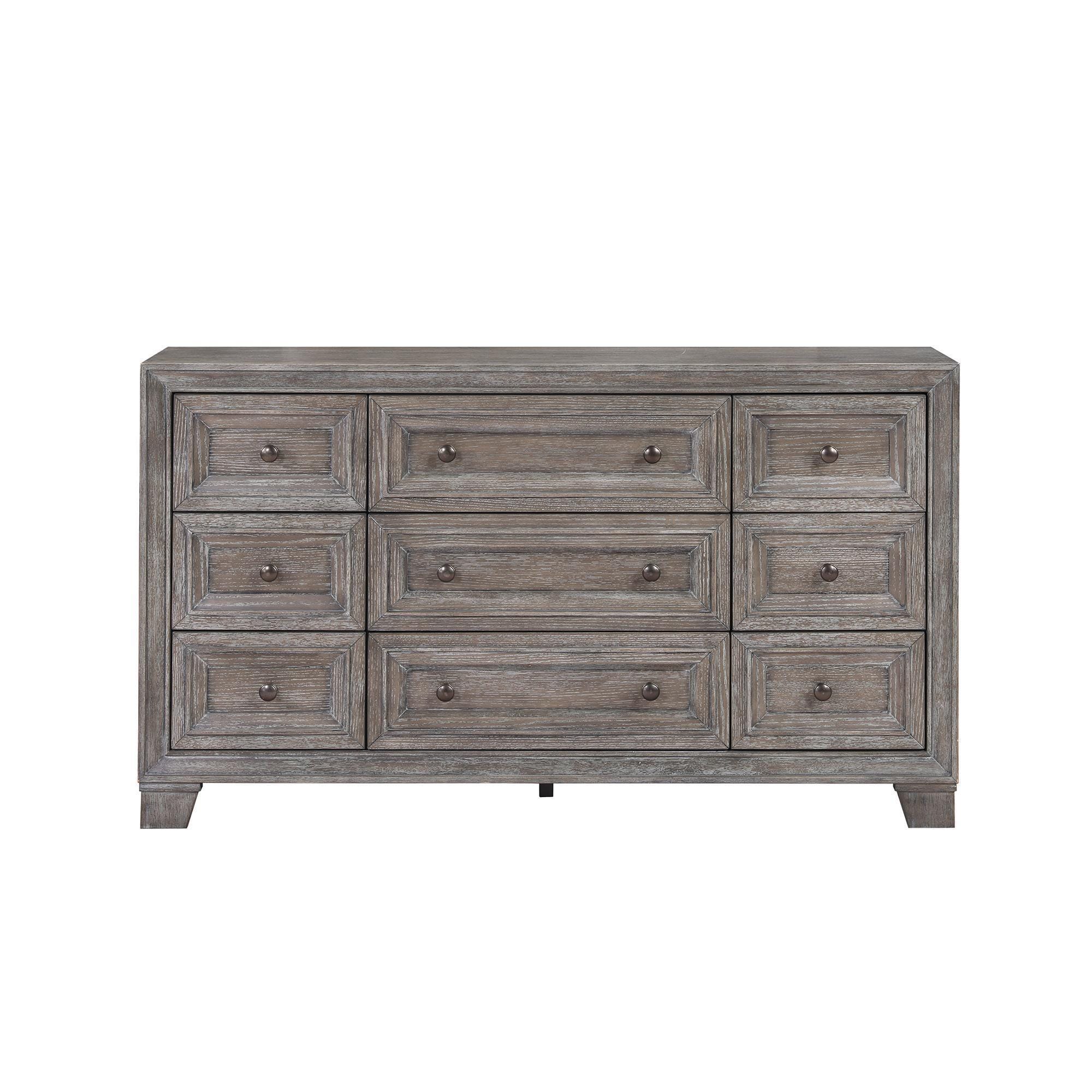 Gray 9 drawer dresser discount