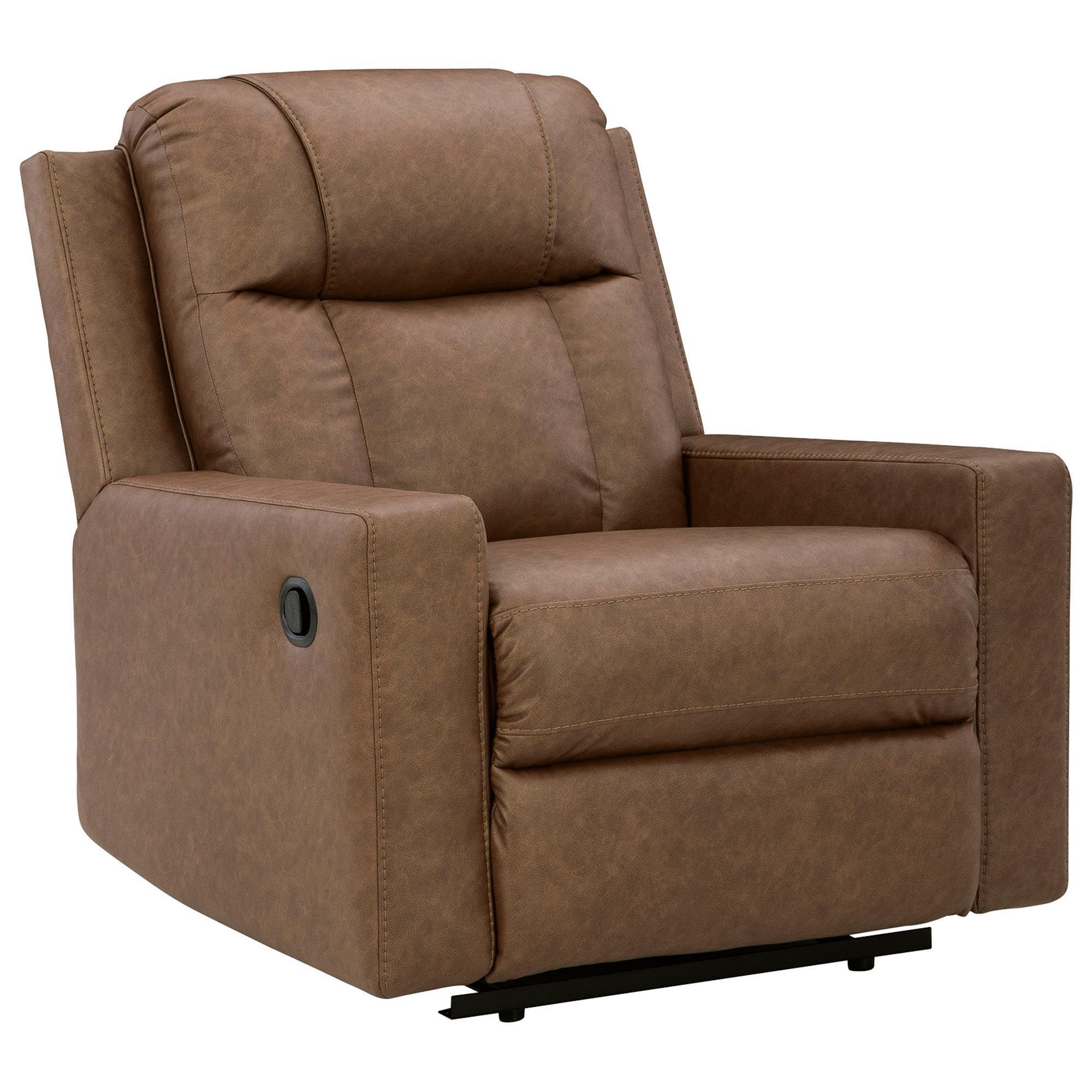 Ashley Mackmenville Manual Zero Wall Recliner in Caramel