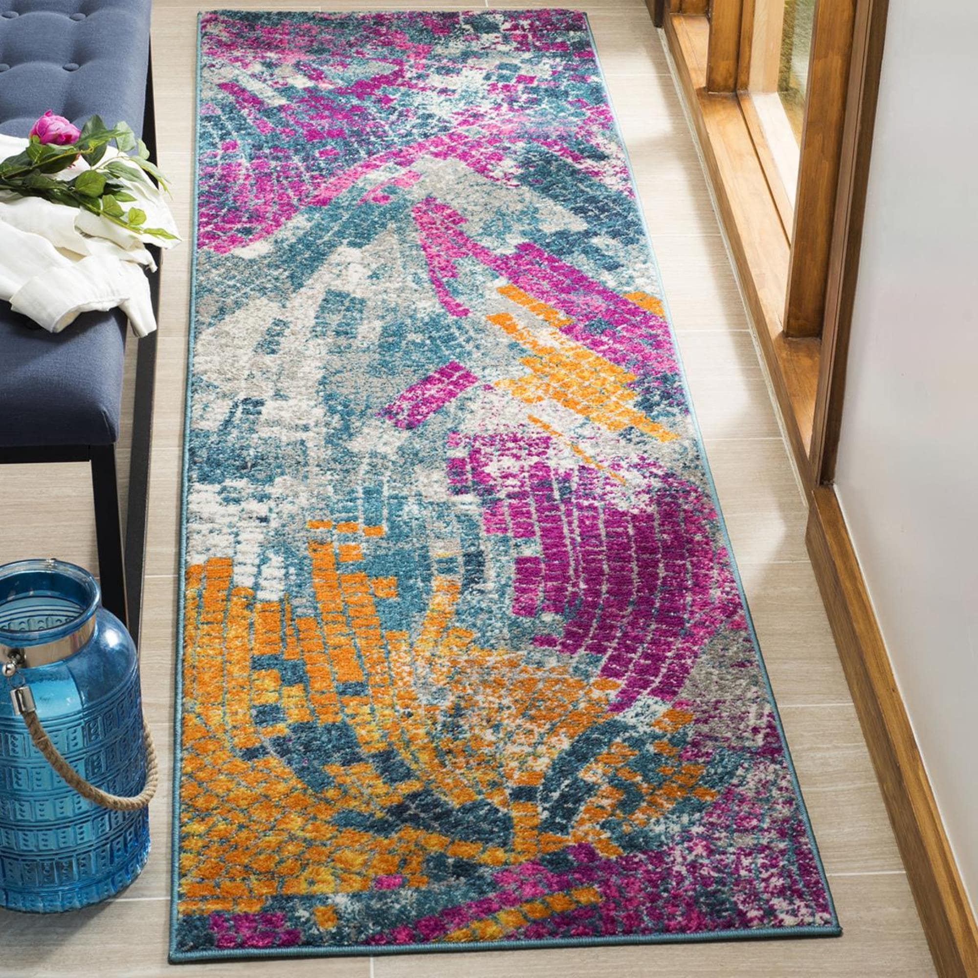 Safavieh Madison MAD201M 2'3" x 8' Multicolor Runner NFM