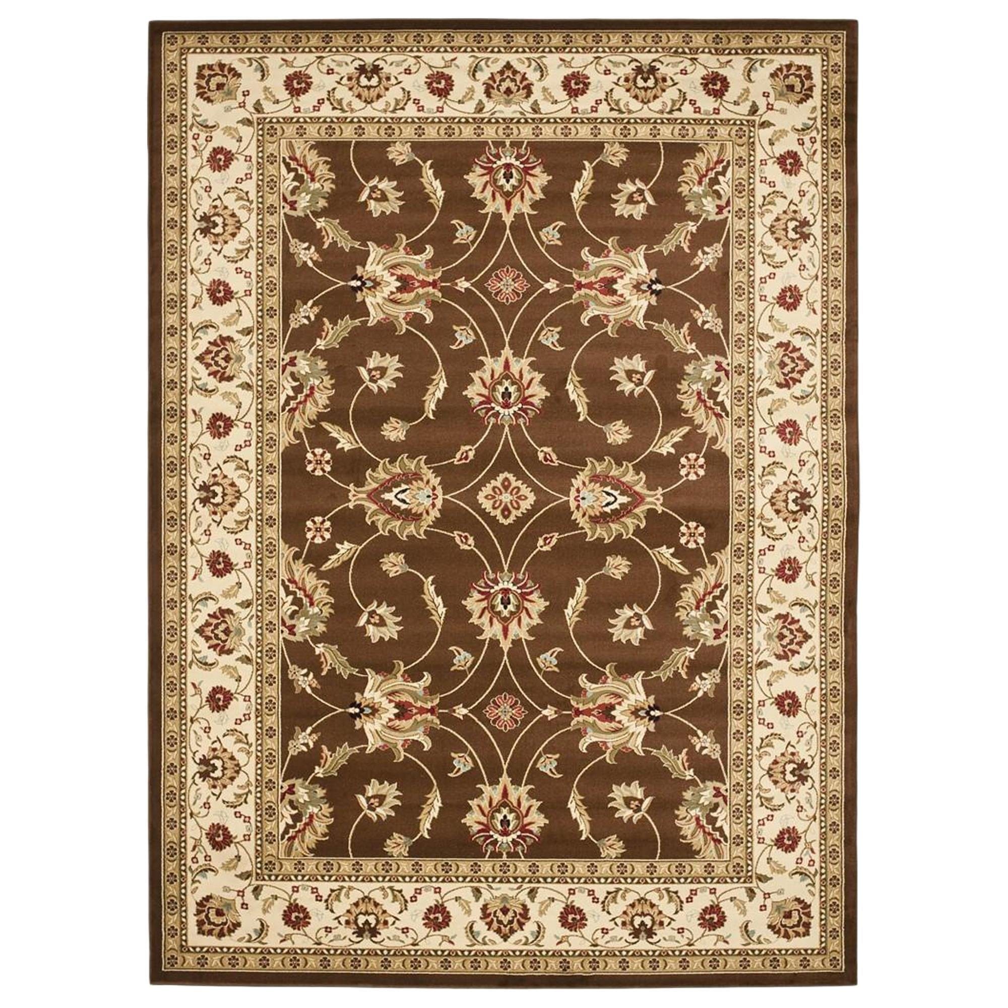 Tappeto Safavieh Lyndhurst Rotondo 244 Cm Ivory E Rust - Tappeto Orientale Classico In Polipropilene