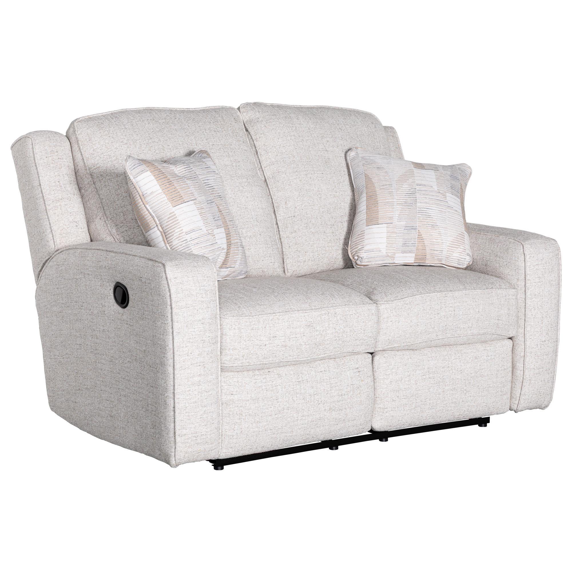Southern Motion City Limits Manual Loveseat in Mavis Sugar