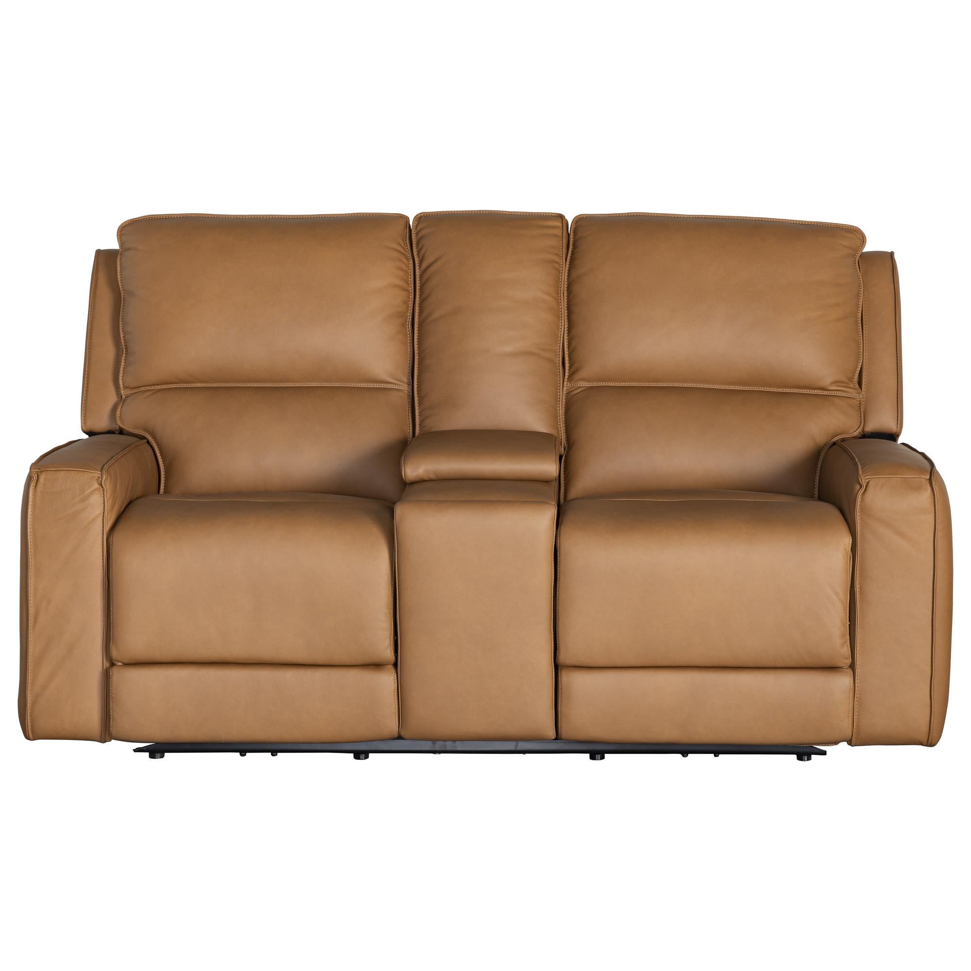 Bassett P2 ZG Leather Rec Con Loveseat in Antelope