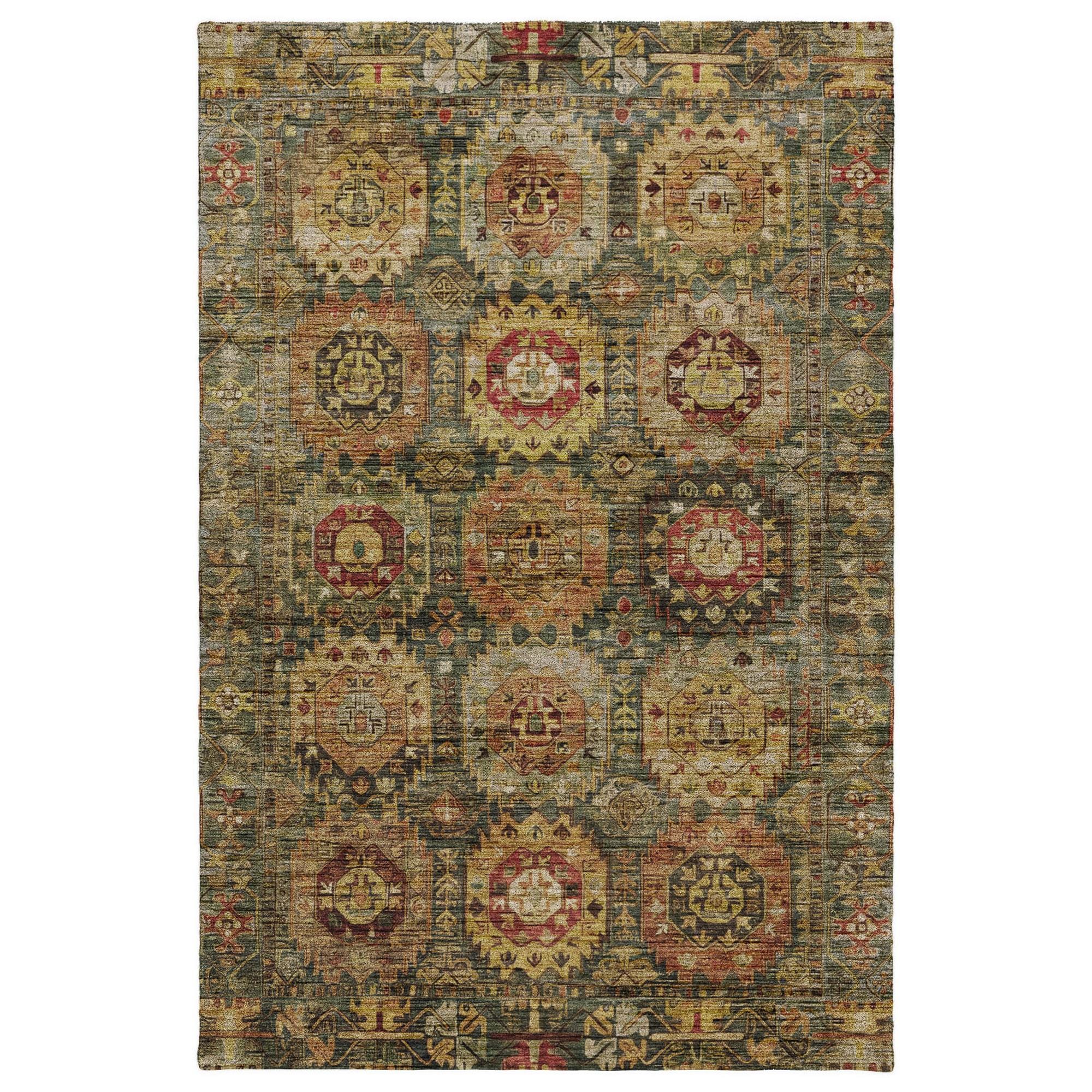 Dalyn Rug Company Silk Road Fern, Olive, Copper, Gold, Paprika