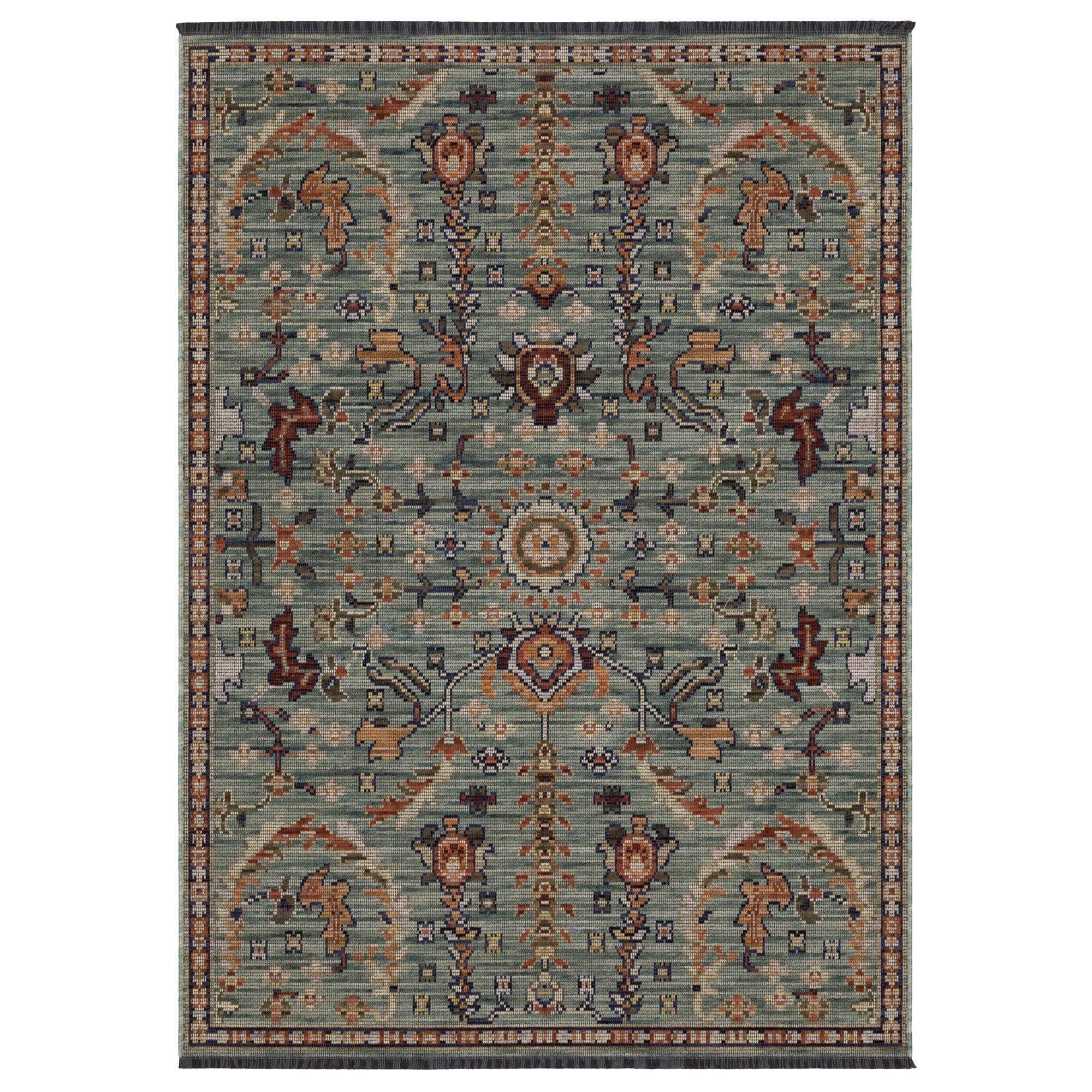Oriental Weavers Legacy Blue and Rust 7'10