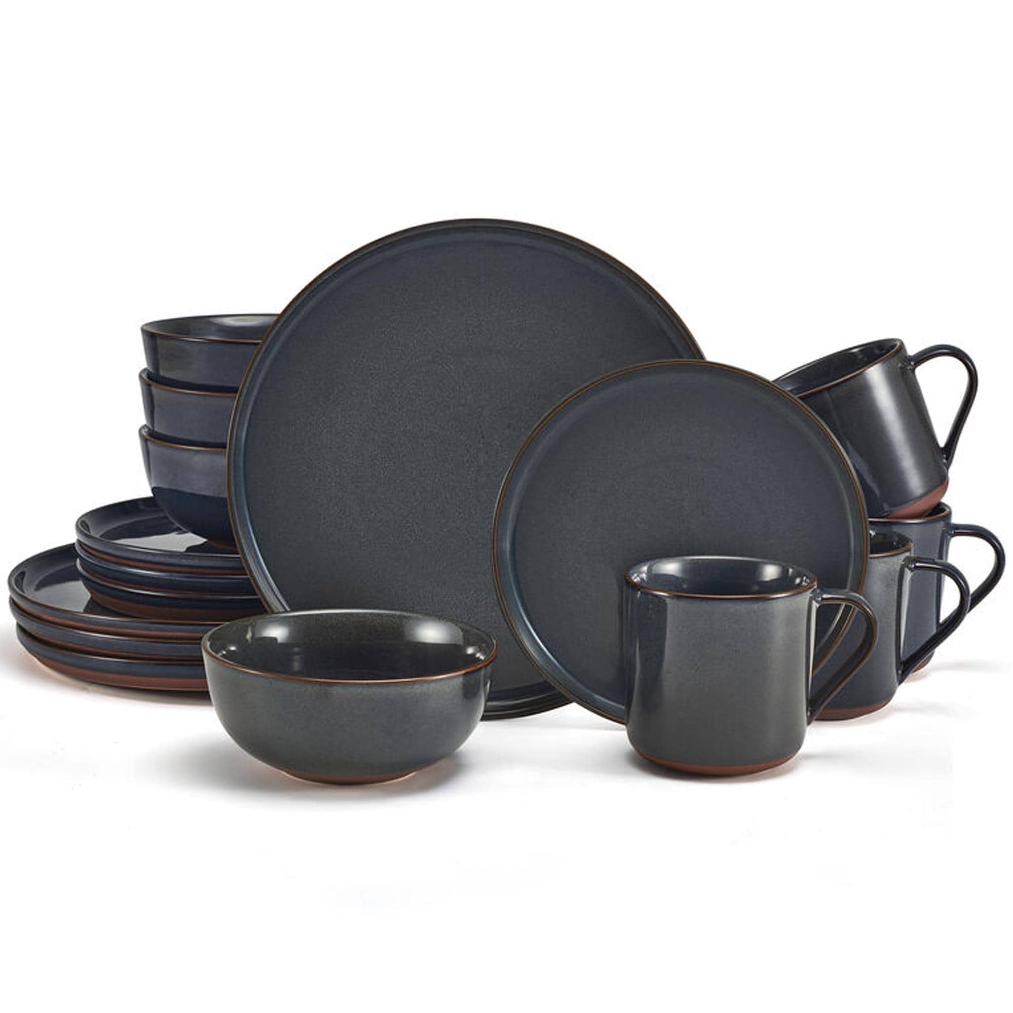 Mikasa 16-Piece Stoneware Dinnerware Set In Mood Gray | Shop NFM
