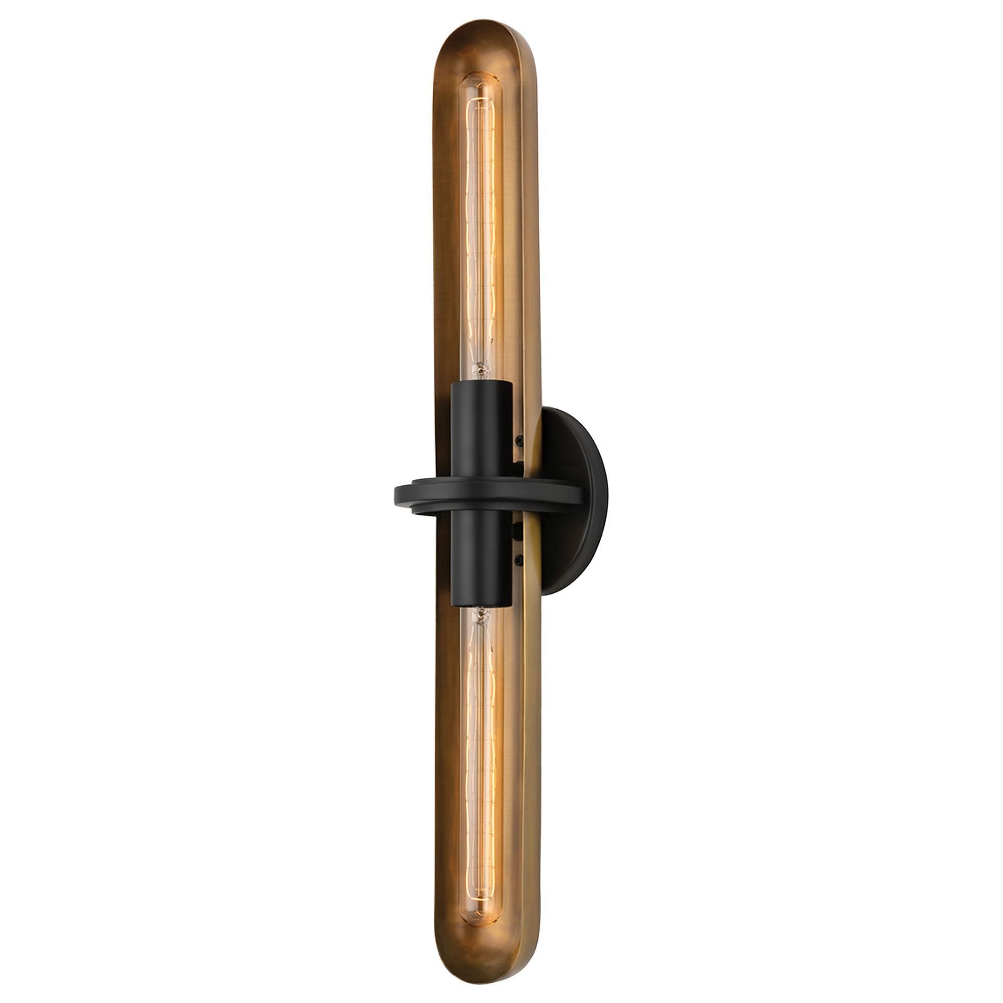 Troy Lighting Tuscon 2-Light Wall Sconce in Patina Brass and Soft