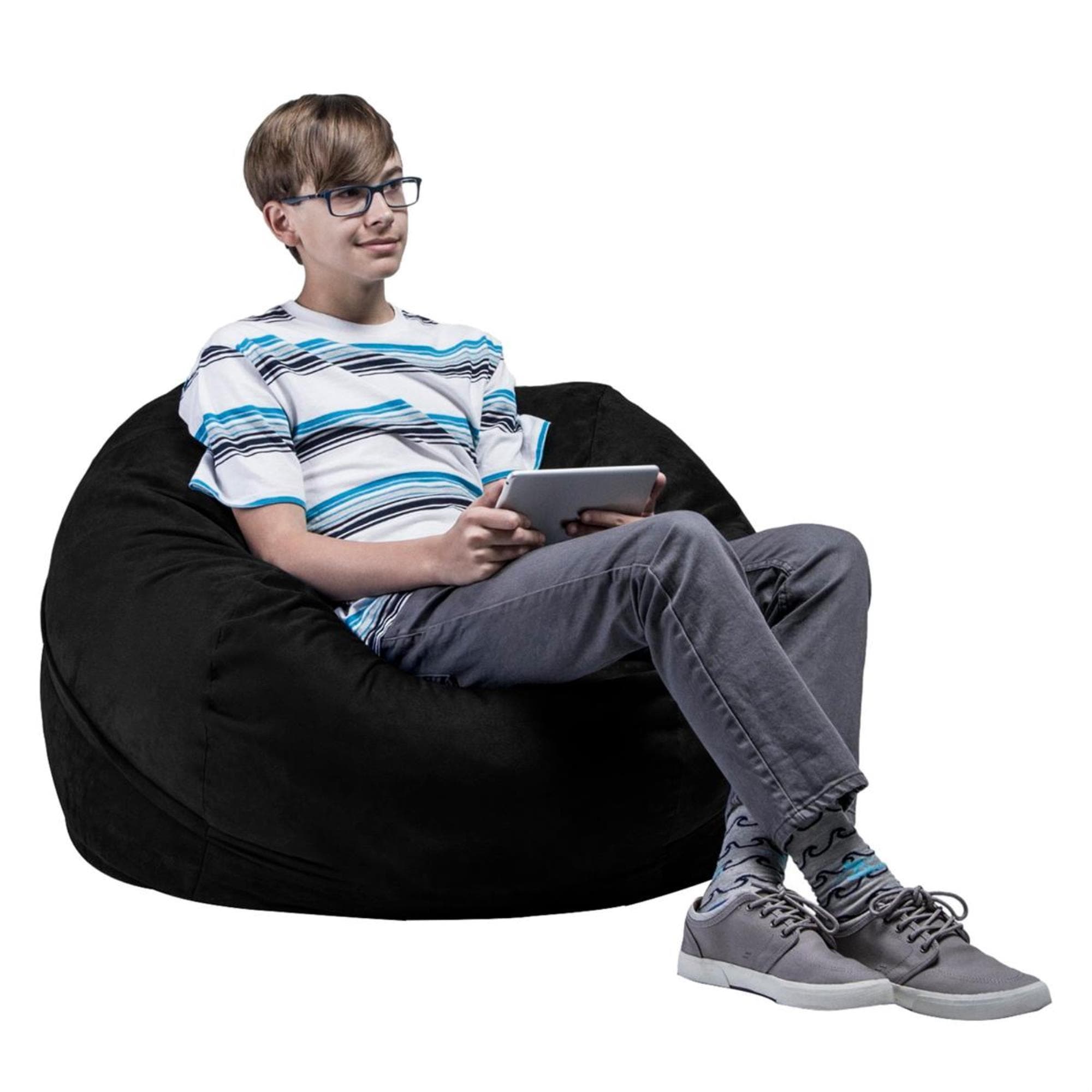 Round bean online bag ottoman